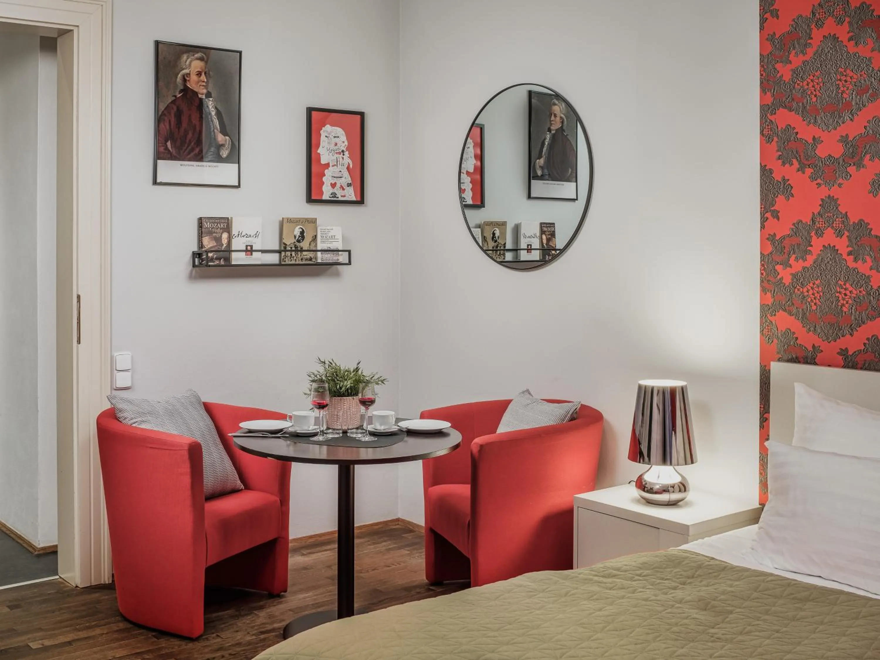 Seating area, Bed in 4 Arts Apartments by Adrez