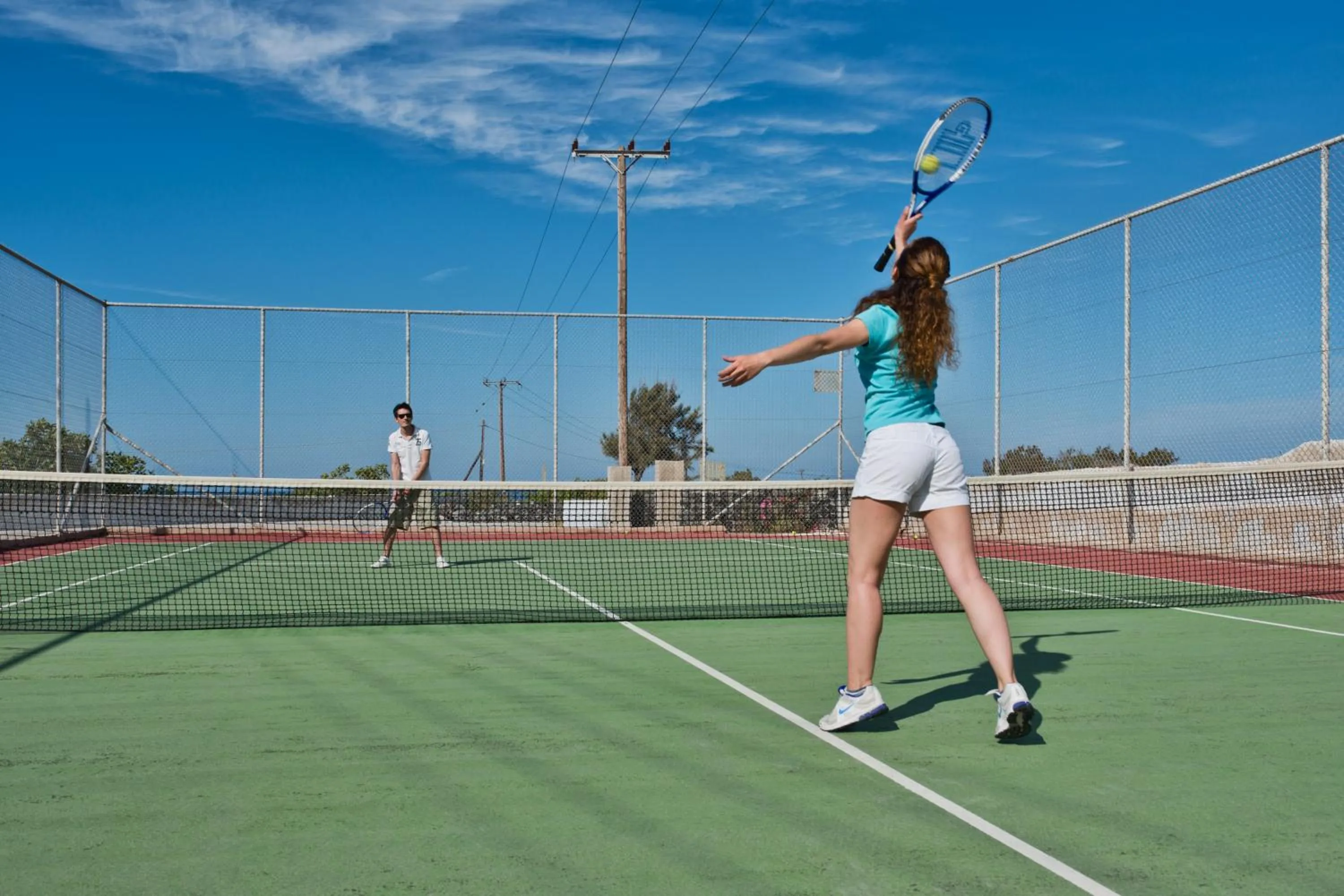 Tennis court in Makarios Hotel