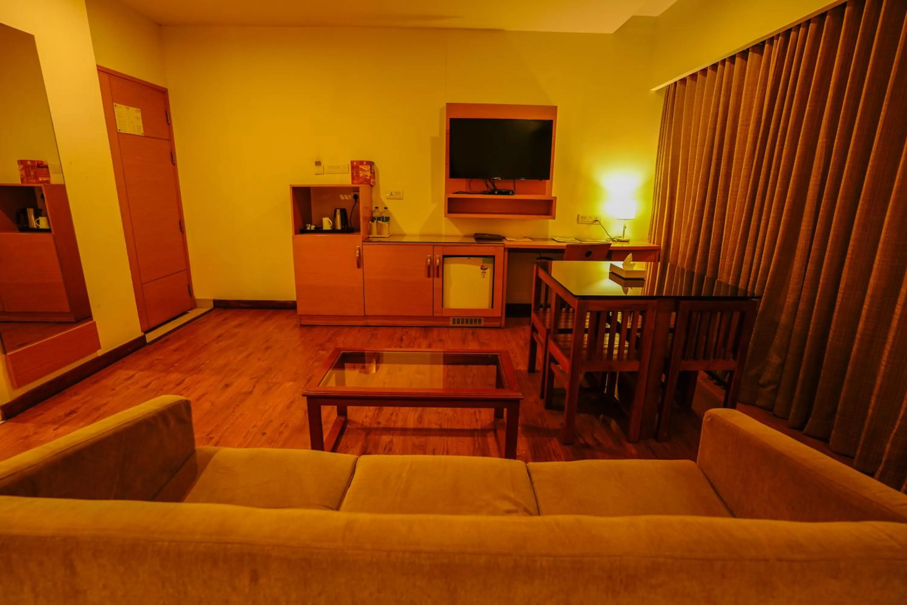 Seating area in Hotel Indriya Wayanad