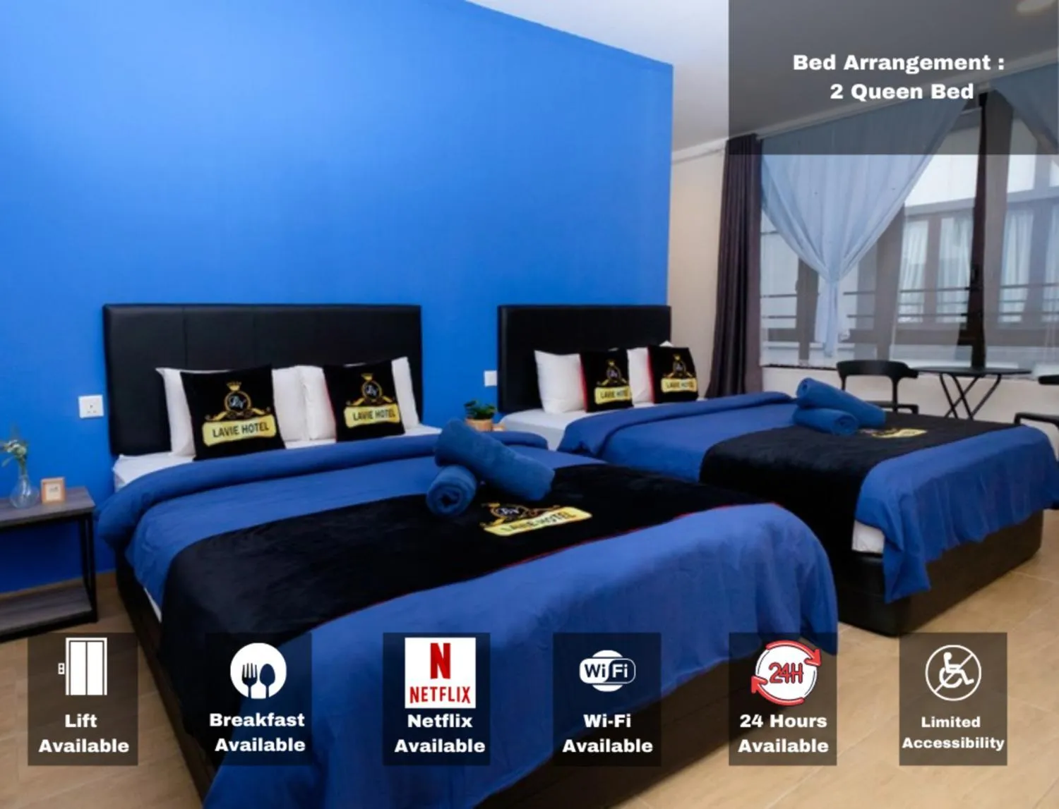 Bed in Hotel Lavie at Centrum