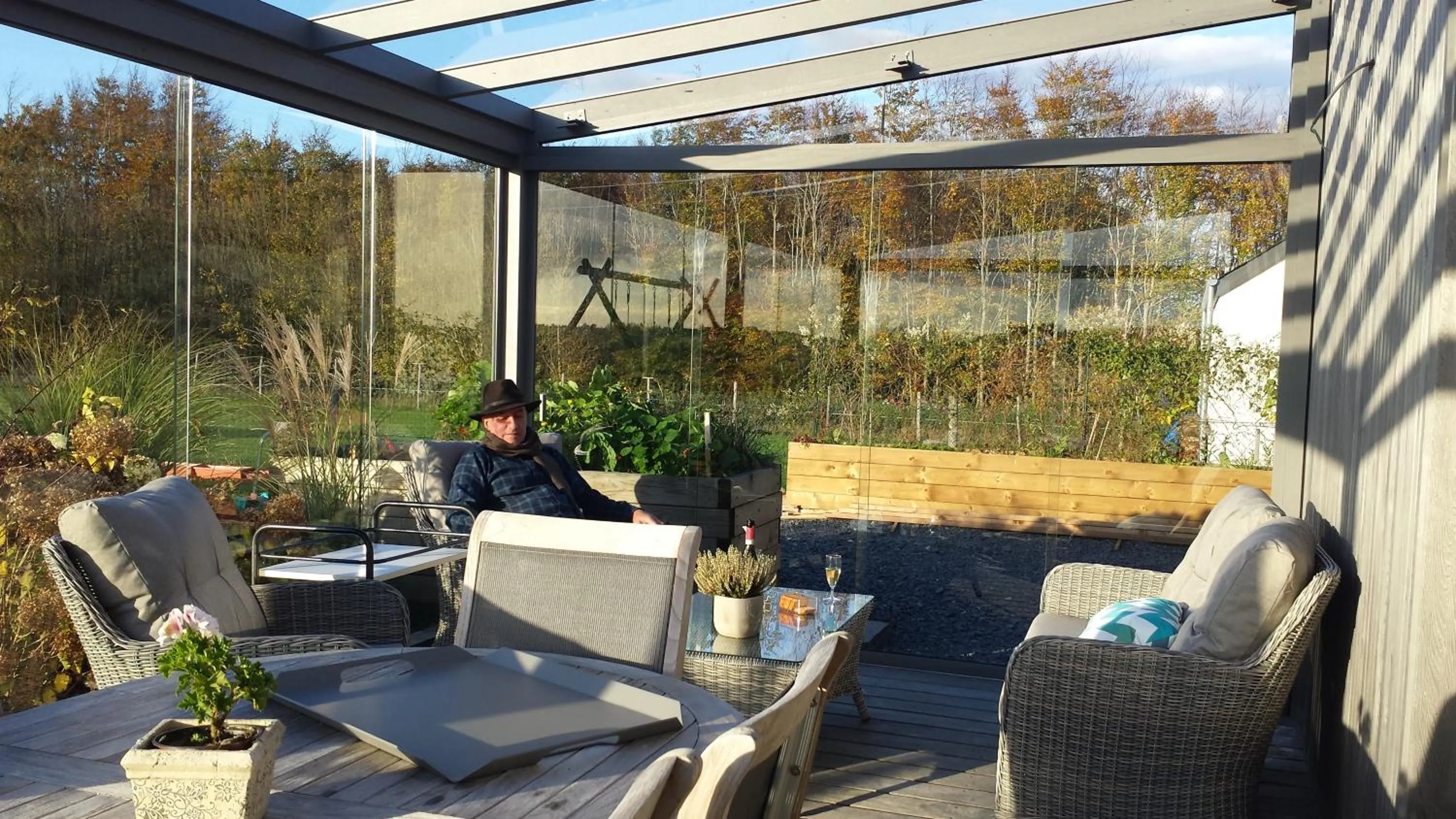 Patio in B&B La Chabetaine