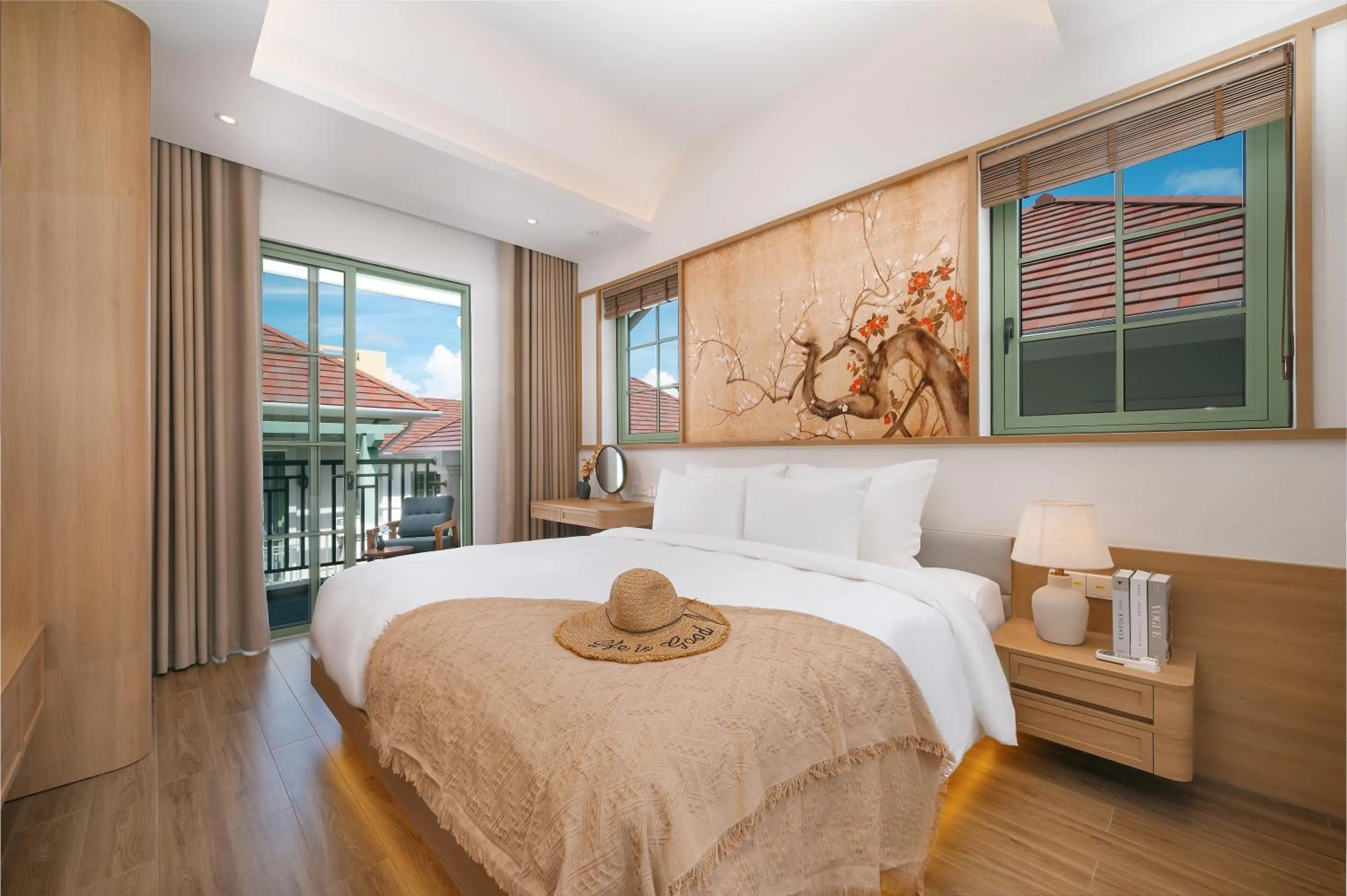 Bedroom, Bed in Elyday Apartment Hillside Phu Quoc - Sea & Firework view