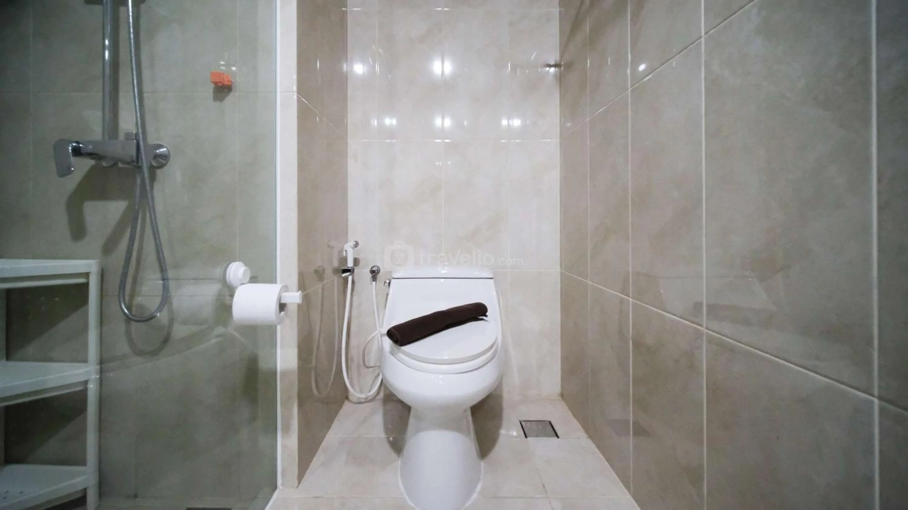Bathroom in Best Location and Strategic 2BR at Praxis Apartment By Travelio