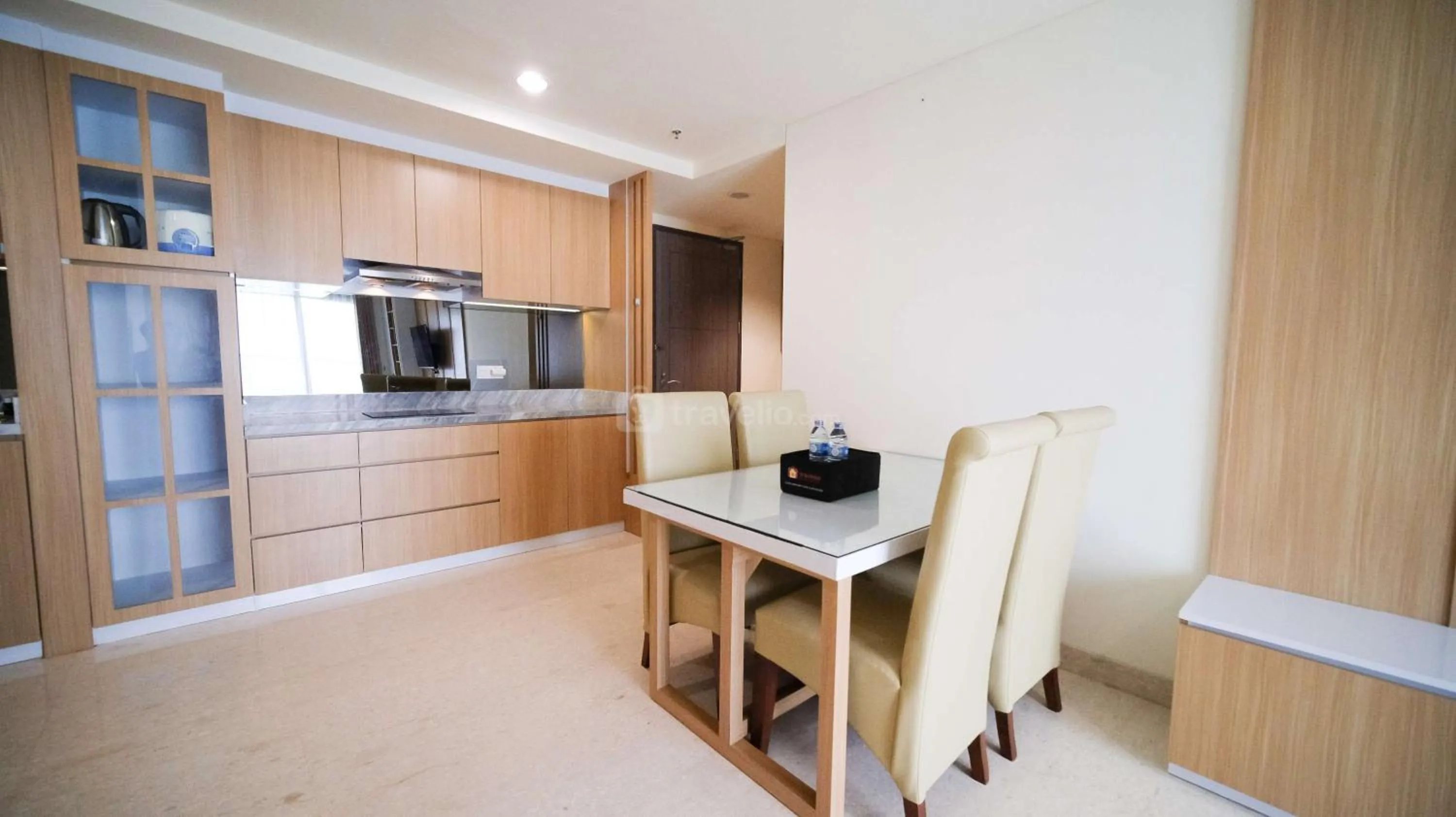 Bed in Best Location and Strategic 2BR at Praxis Apartment By Travelio