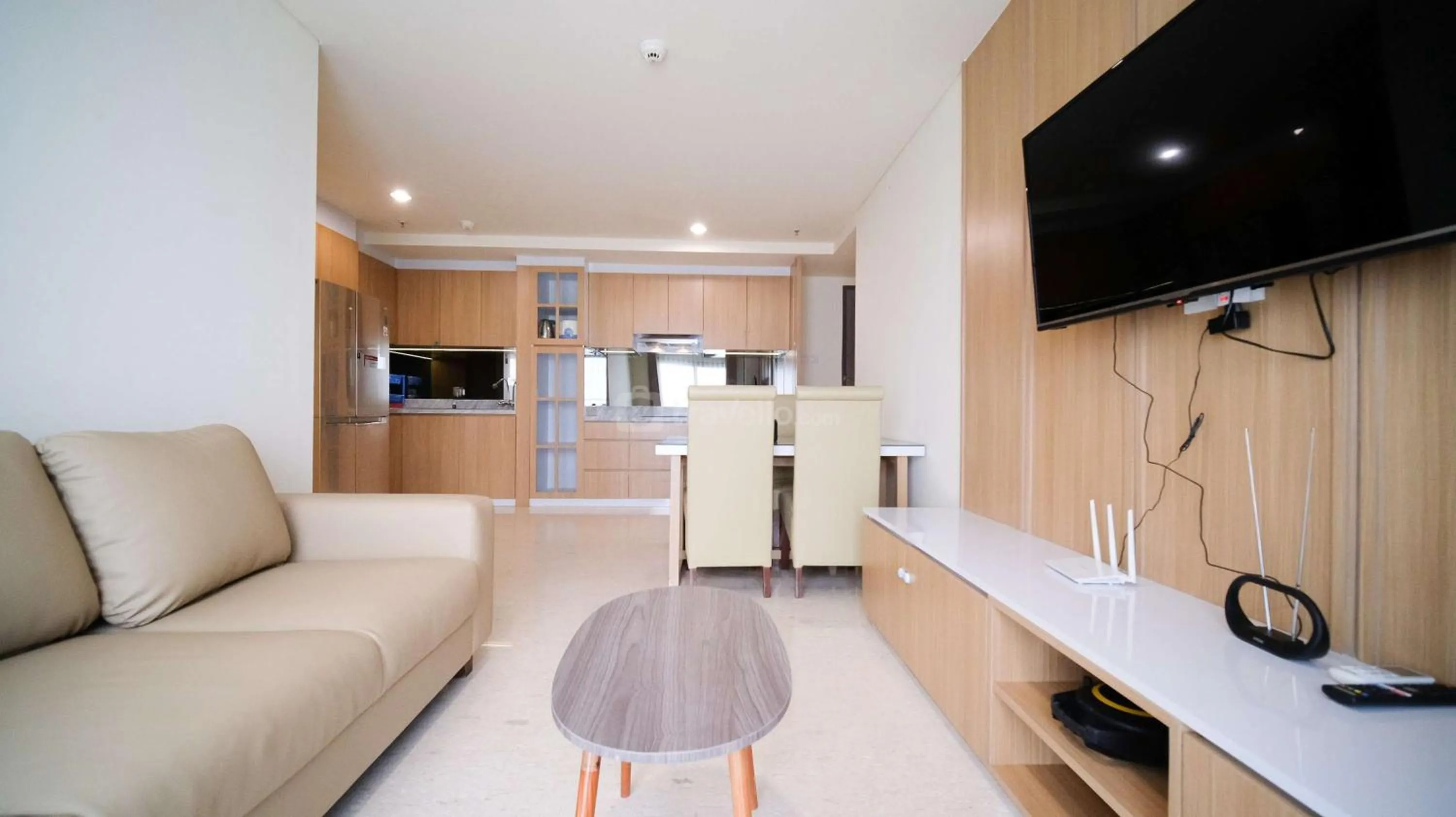 Bed in Best Location and Strategic 2BR at Praxis Apartment By Travelio