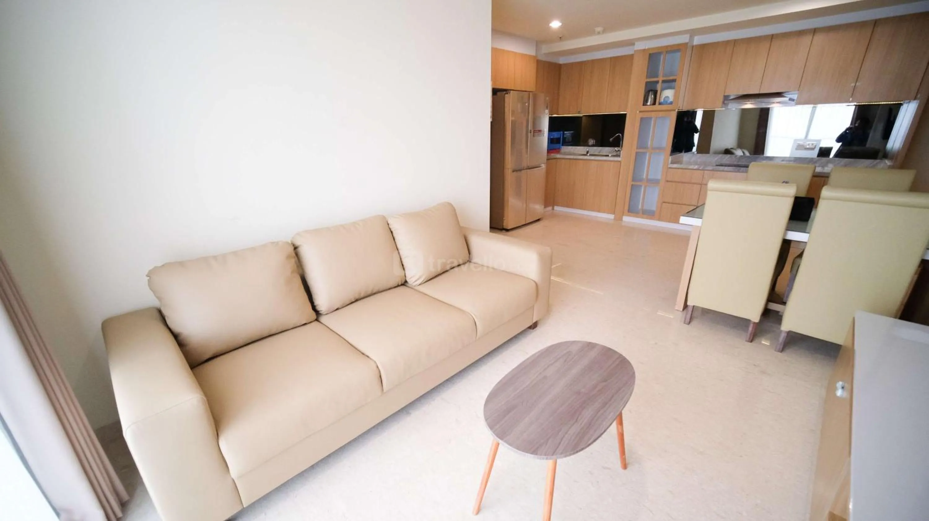 Bed in Best Location and Strategic 2BR at Praxis Apartment By Travelio