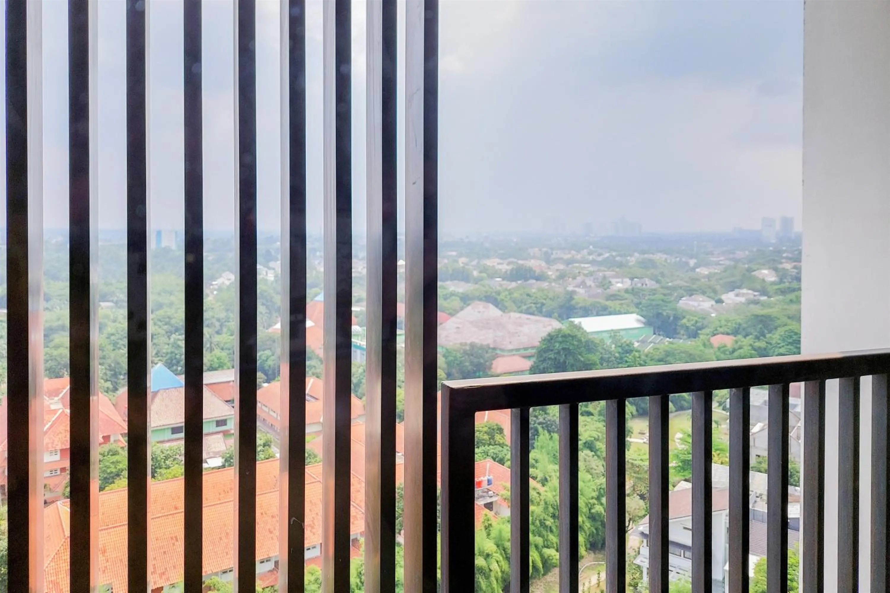 Balcony/Terrace in Comfy and Modern Studio Room The Ayoma Apartment By Travelio