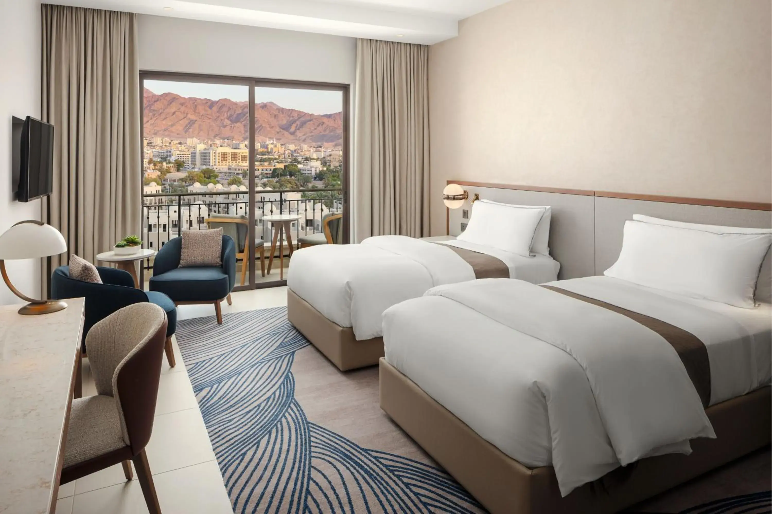 Classic Twin Room with Balcony - Mountain View in The Westin Saraya Aqaba Resort & Spa Classic Twin Room with Balcony - Mountain View in The Westin Saraya Aqaba Resort & Spa