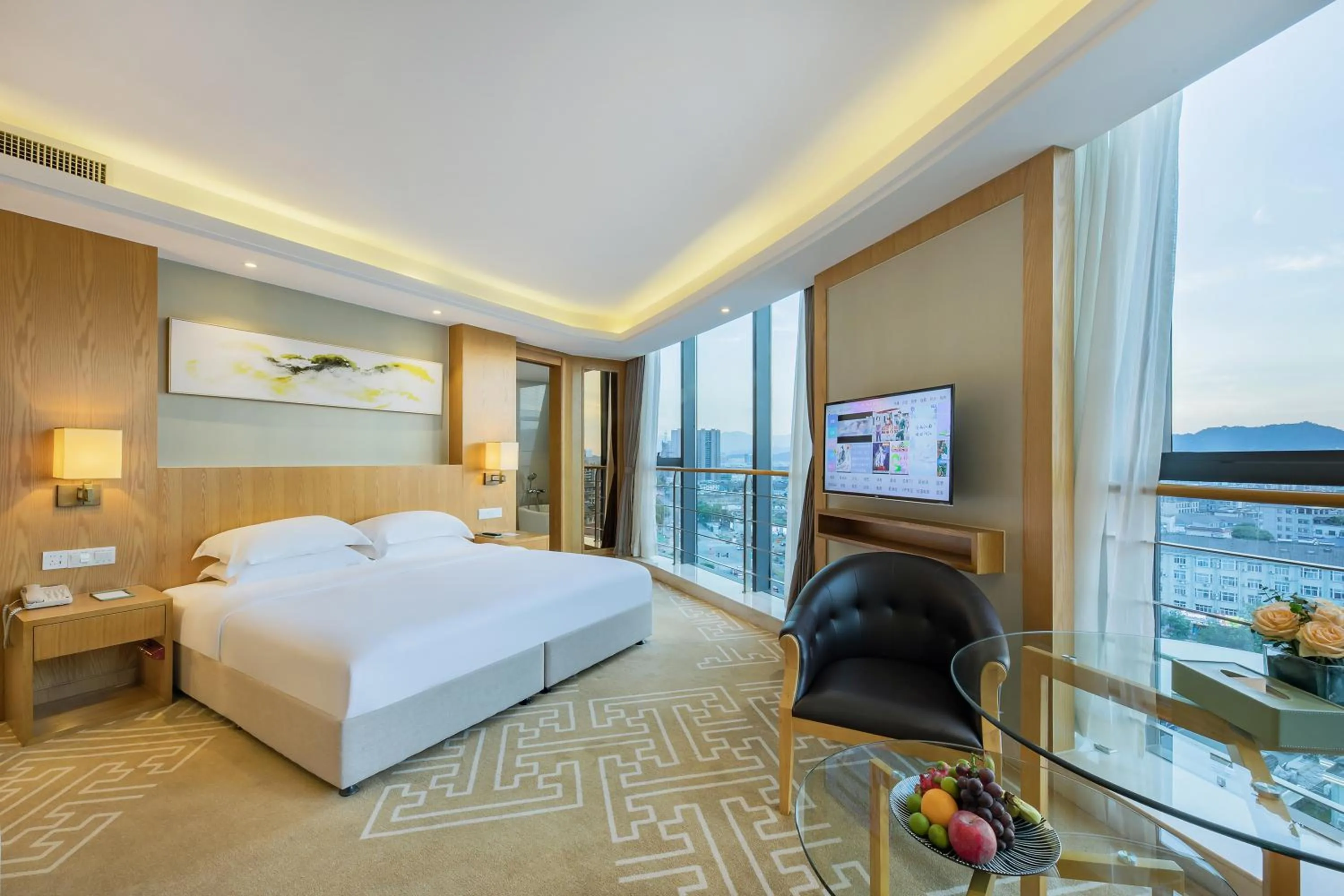 Photo of the whole room, Bed in Courtyard by Marriott Anji-Beside Zhebei Mall and Jiuzhou Mall,Live in downtown