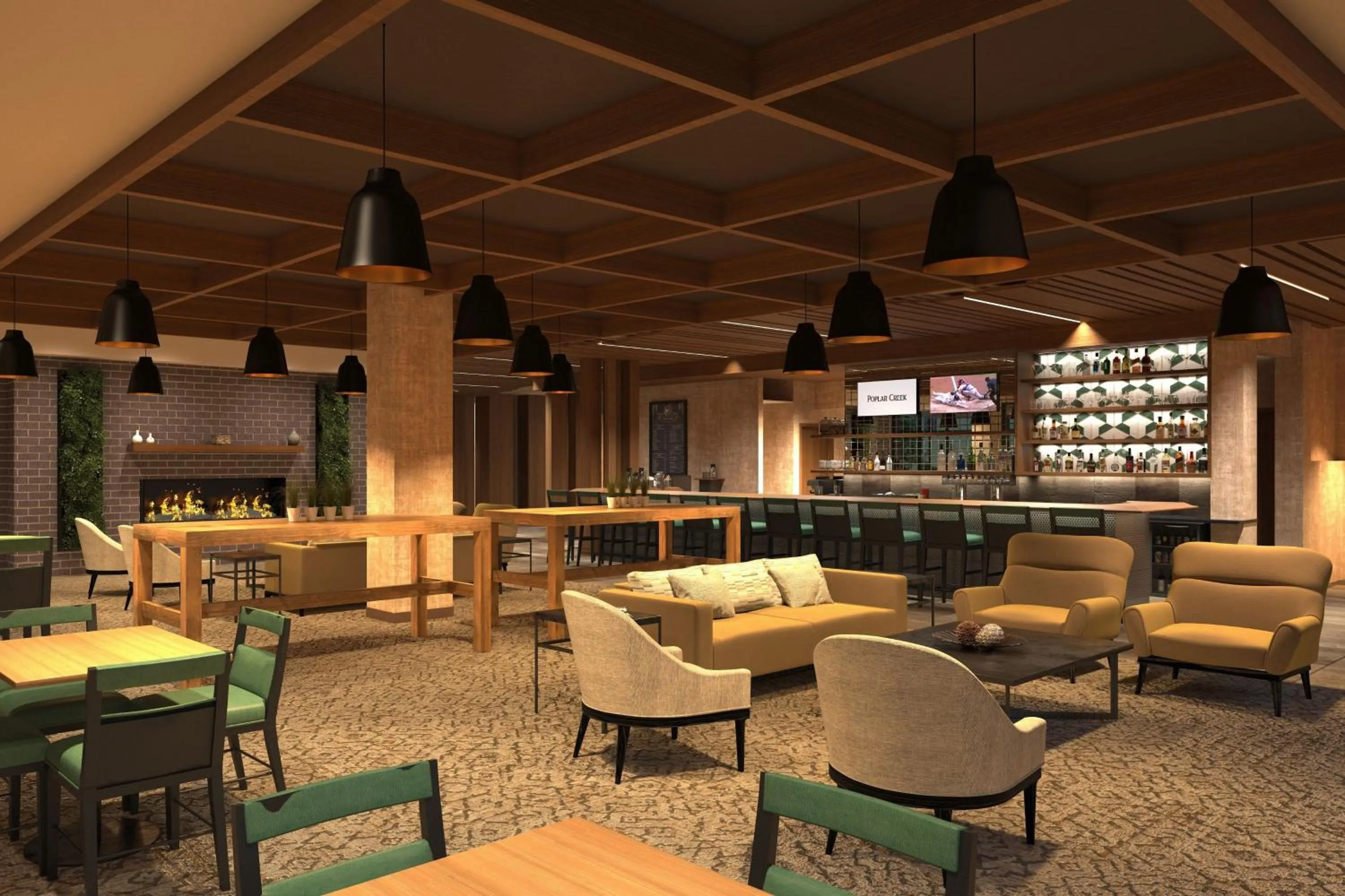 Lounge or bar in Residence Inn by Marriott Milwaukee Brookfield at Poplar Creek
