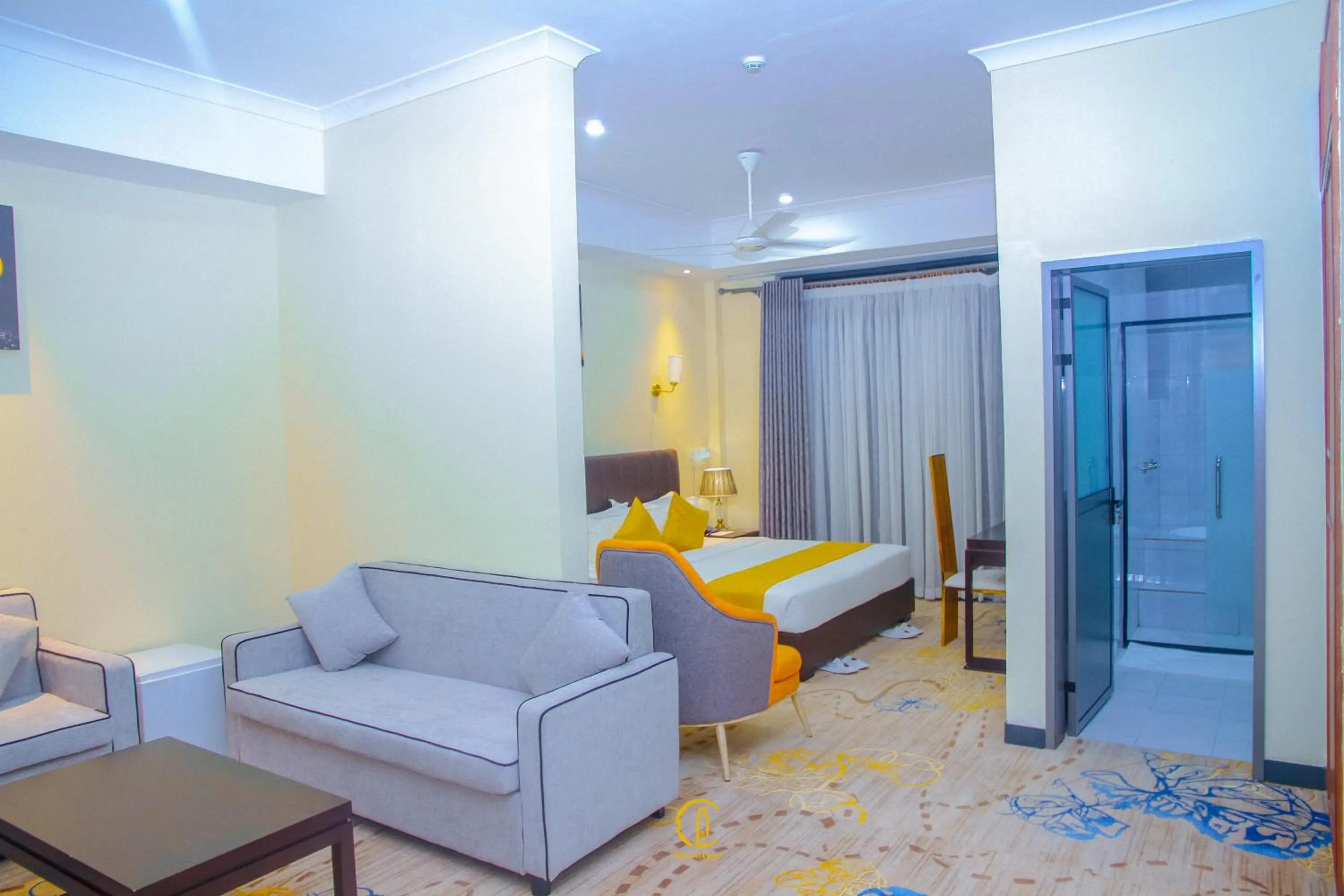 Living room, Bed in KIJICHI GATEWAY Hotel