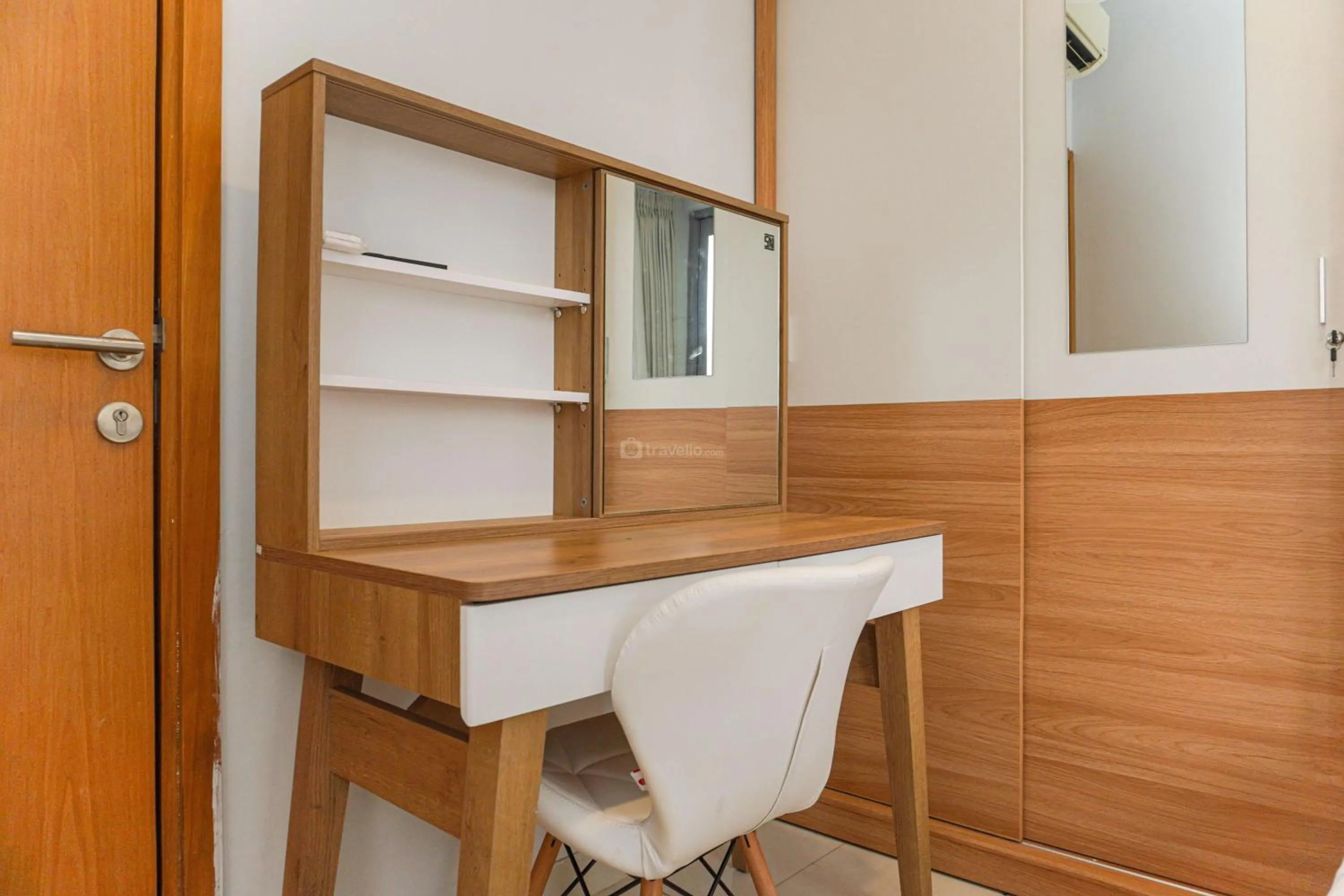 Bed in Minimalist Design 2BR Apartment The Mansion Kemayoran near JIEXPO By Travelio