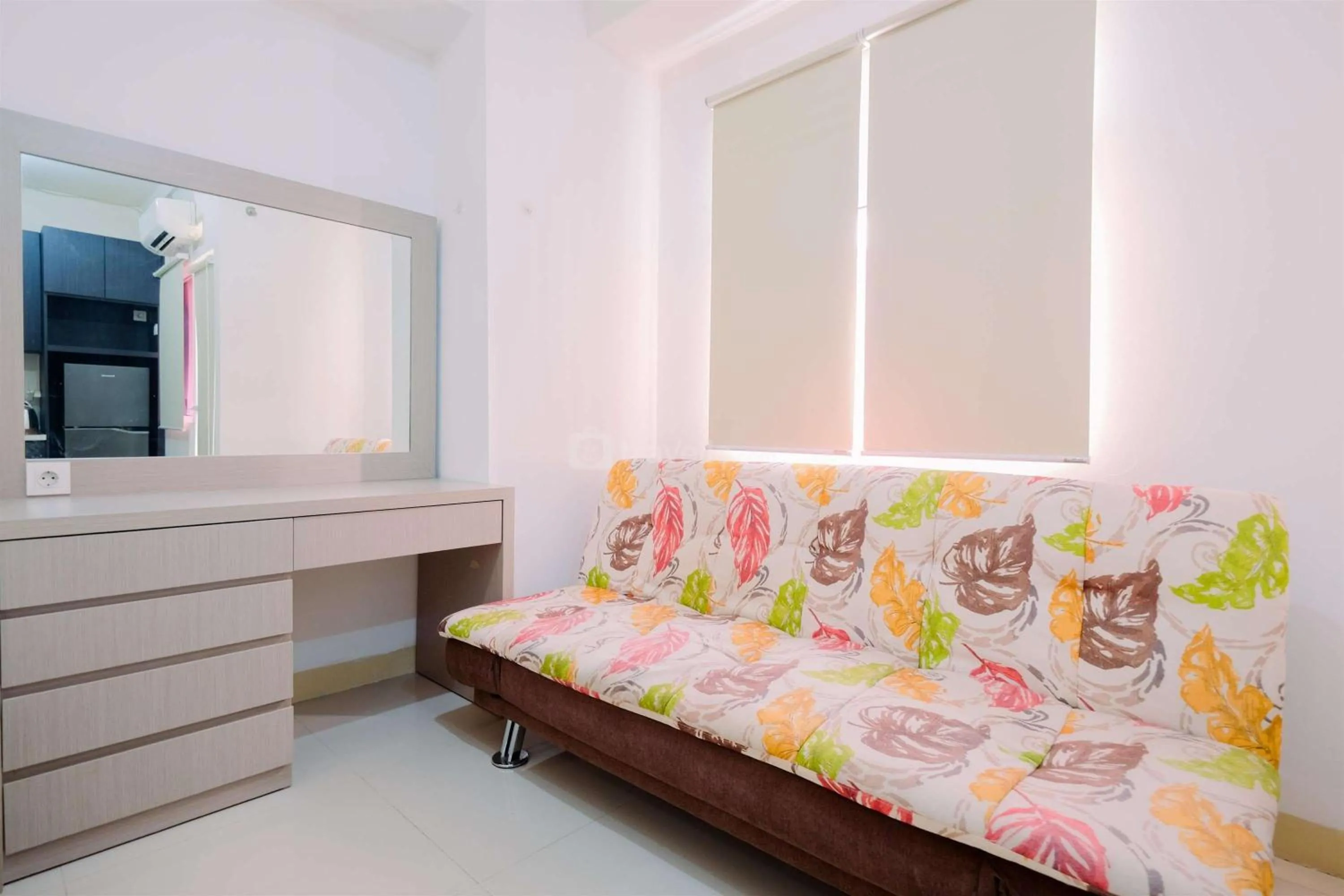 Bed in Good Deal and Cozy Studio Green Pramuka City Apartment By Travelio