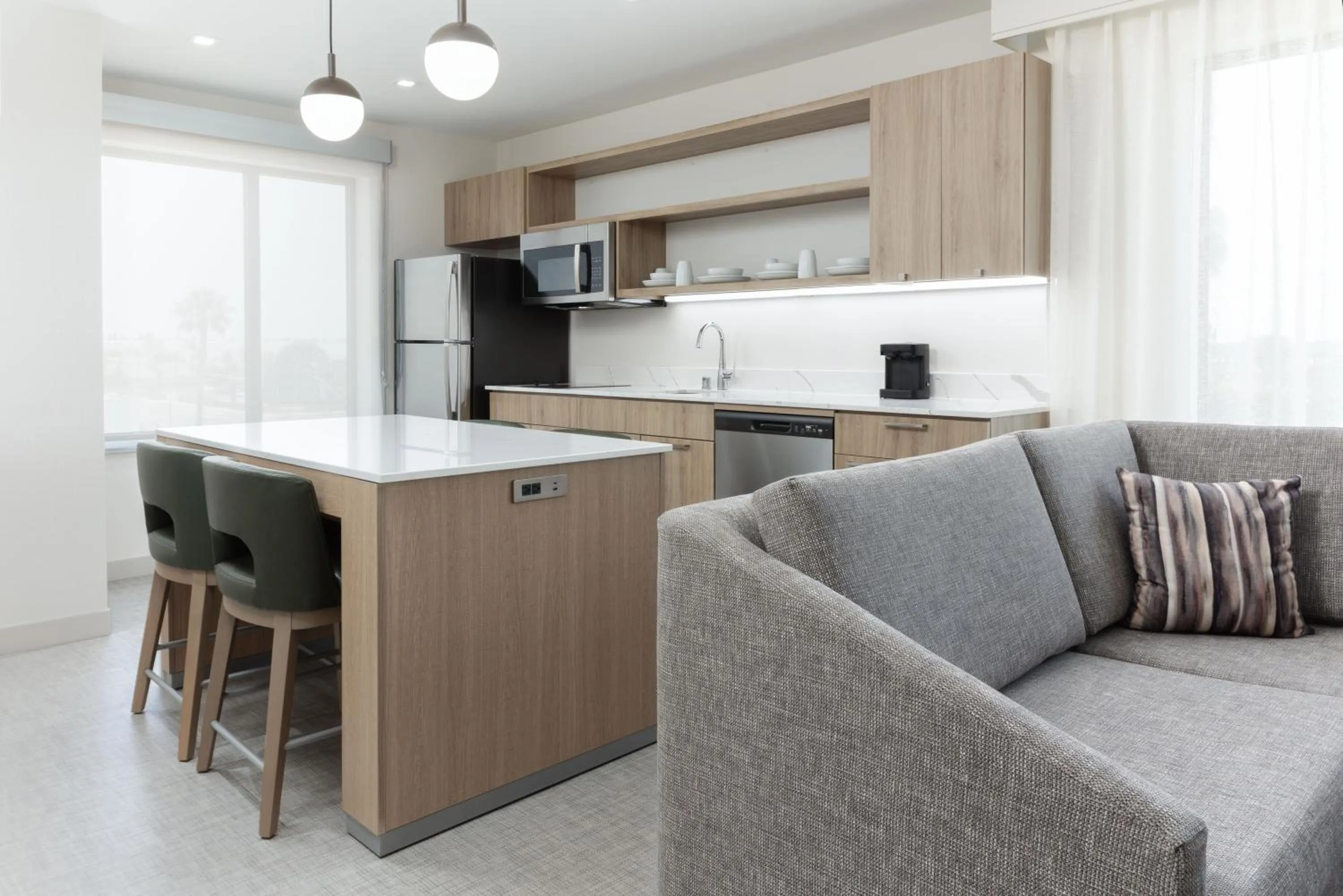 Kitchen or kitchenette in Homewood Suites by Hilton Cypress Orange County