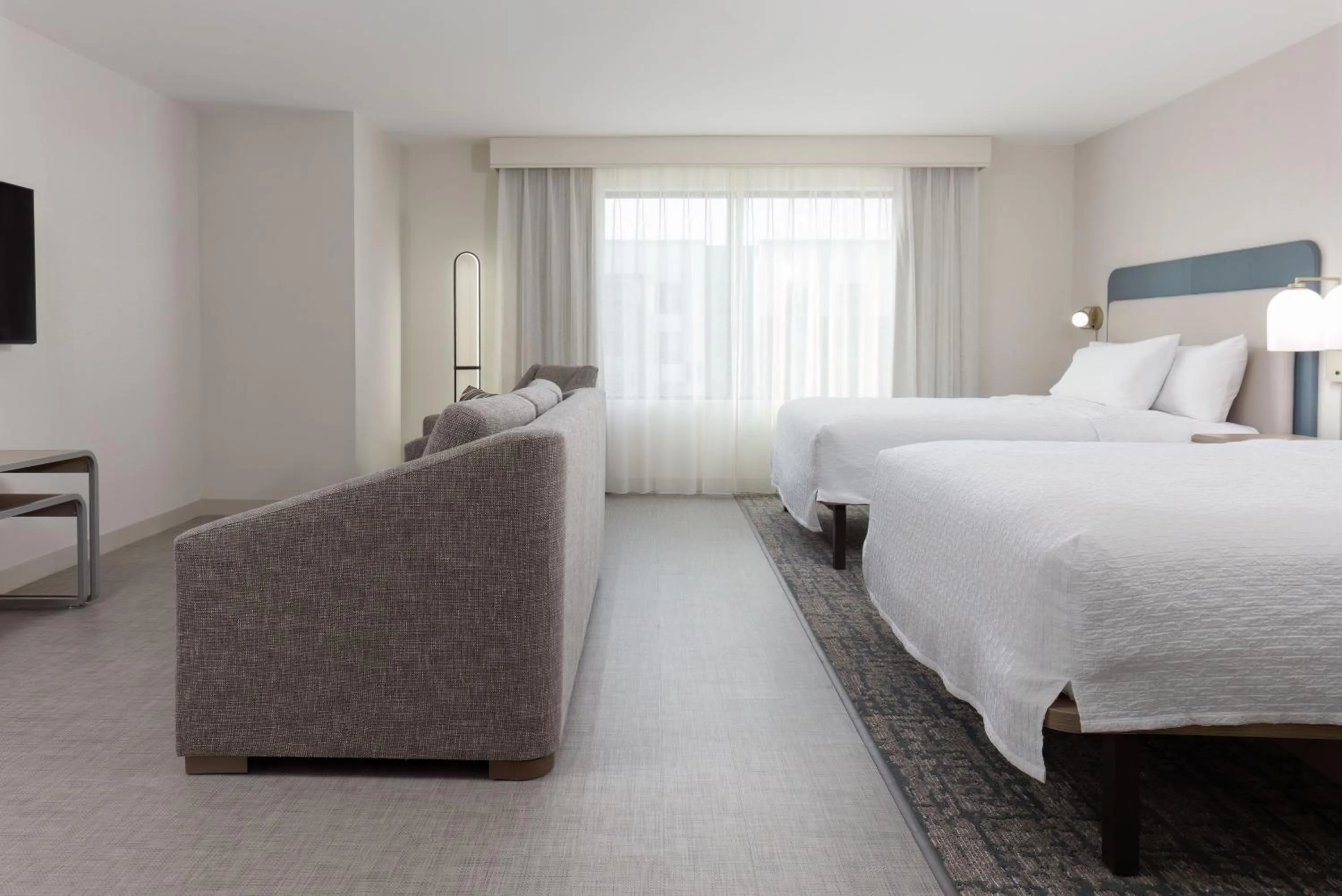 Living room, Bed in Homewood Suites by Hilton Cypress Orange County