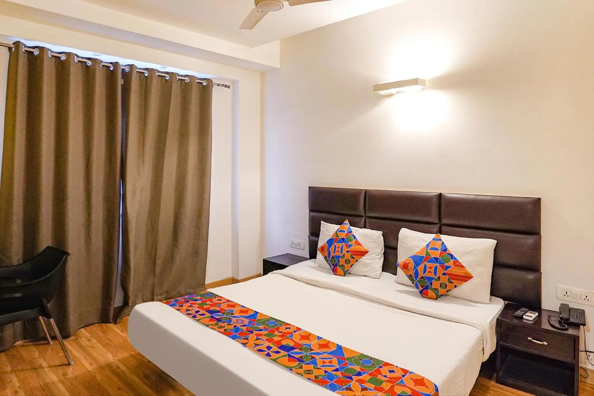 Bed in FabHotel Kaushambi