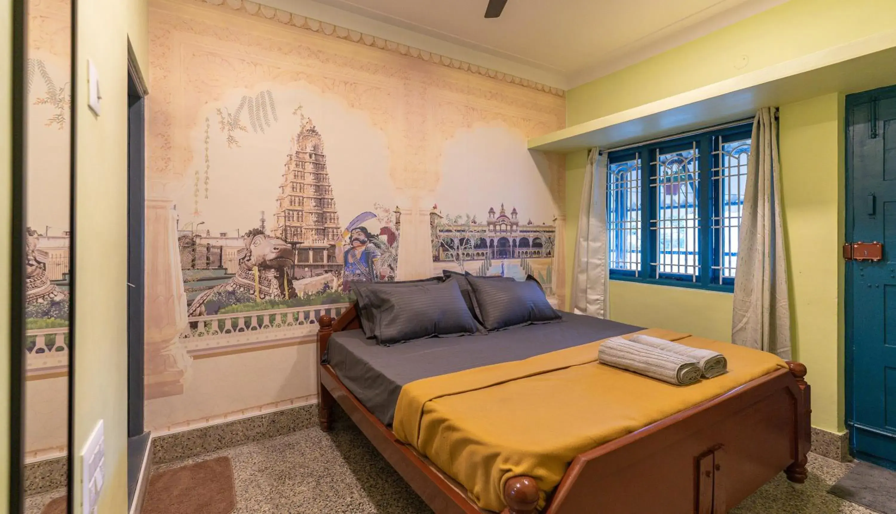 Bed in Trippr Mysuru Bed in Trippr Mysuru