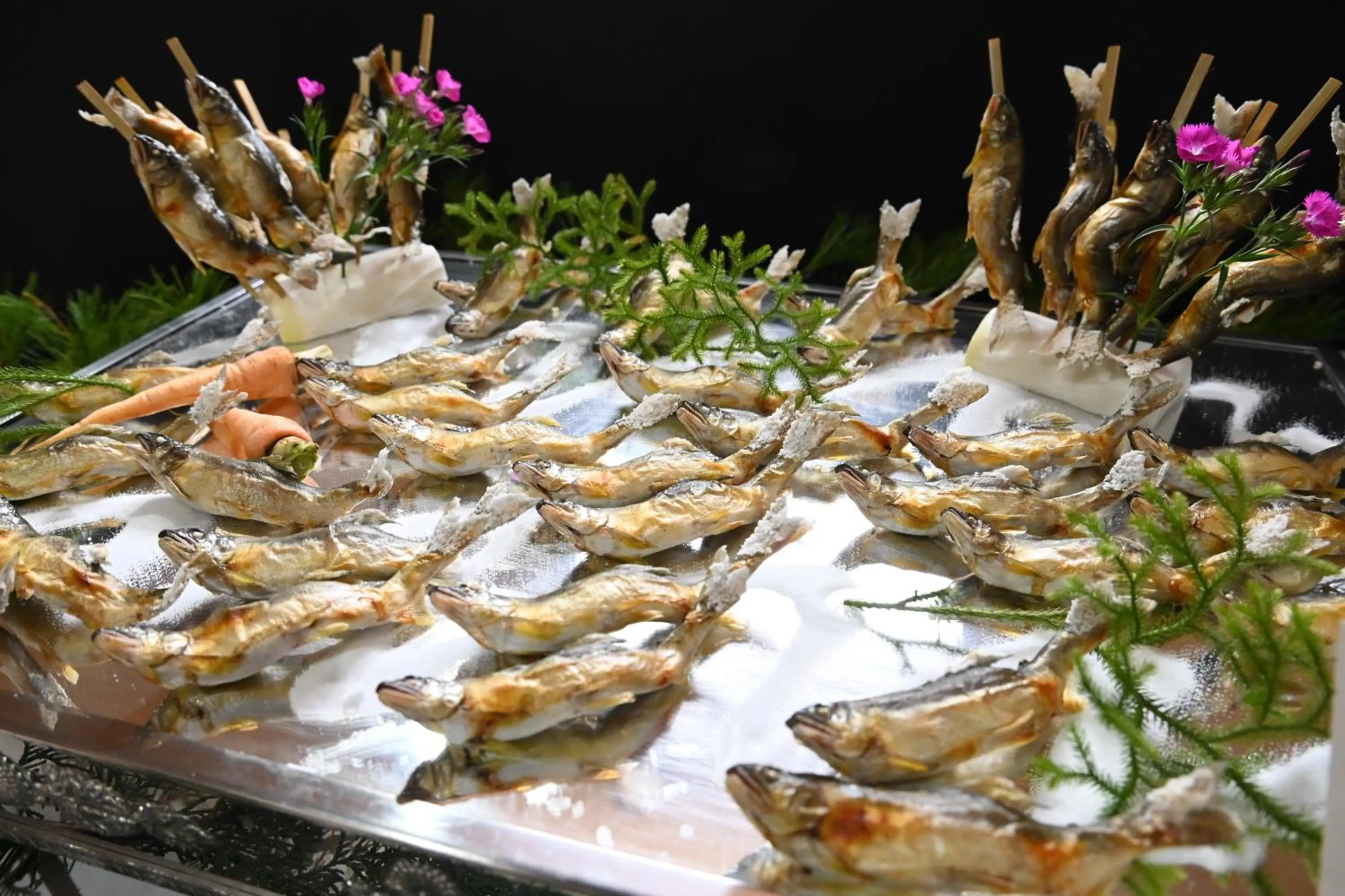 Dinner in Sansuikan Kawayu Midoriya