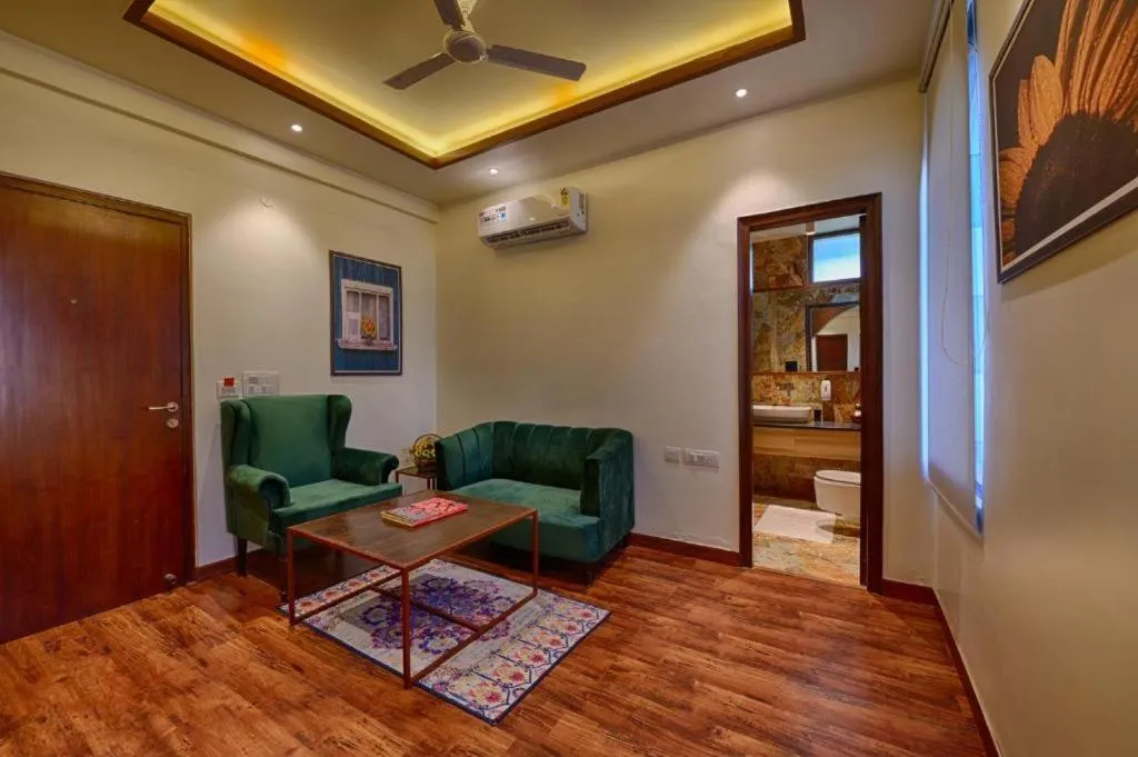 Seating area in Gulmohar Mansion - A Boutique Stay