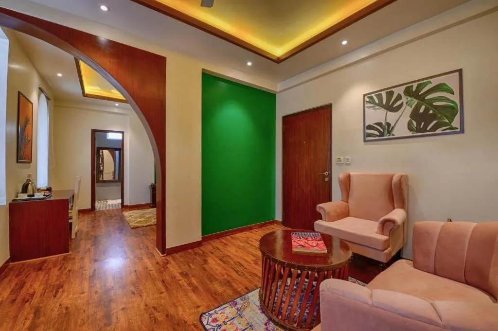 Living room in Gulmohar Mansion - A Boutique Stay