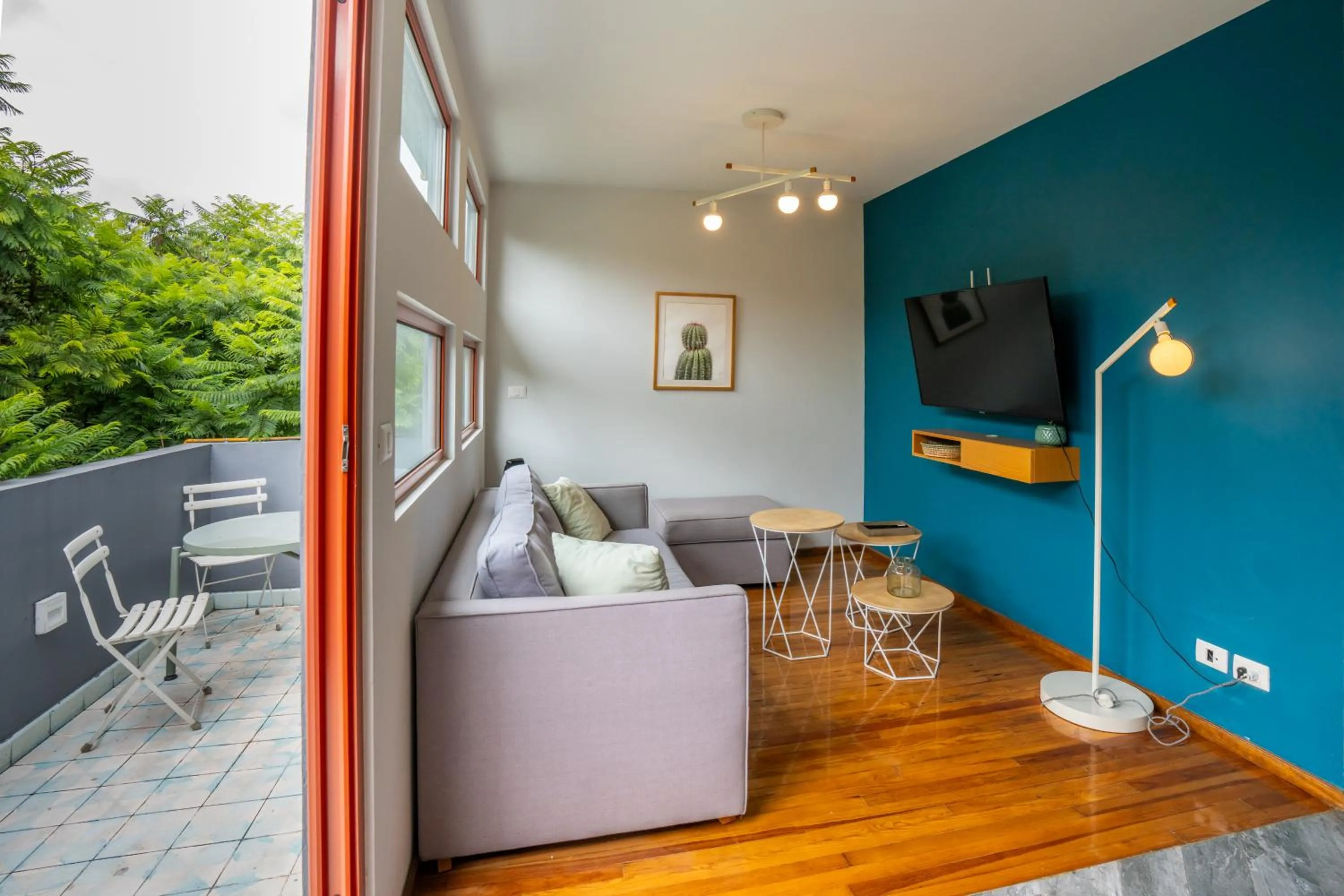 Living room in La Campechana in the heart of Roma and Condesa