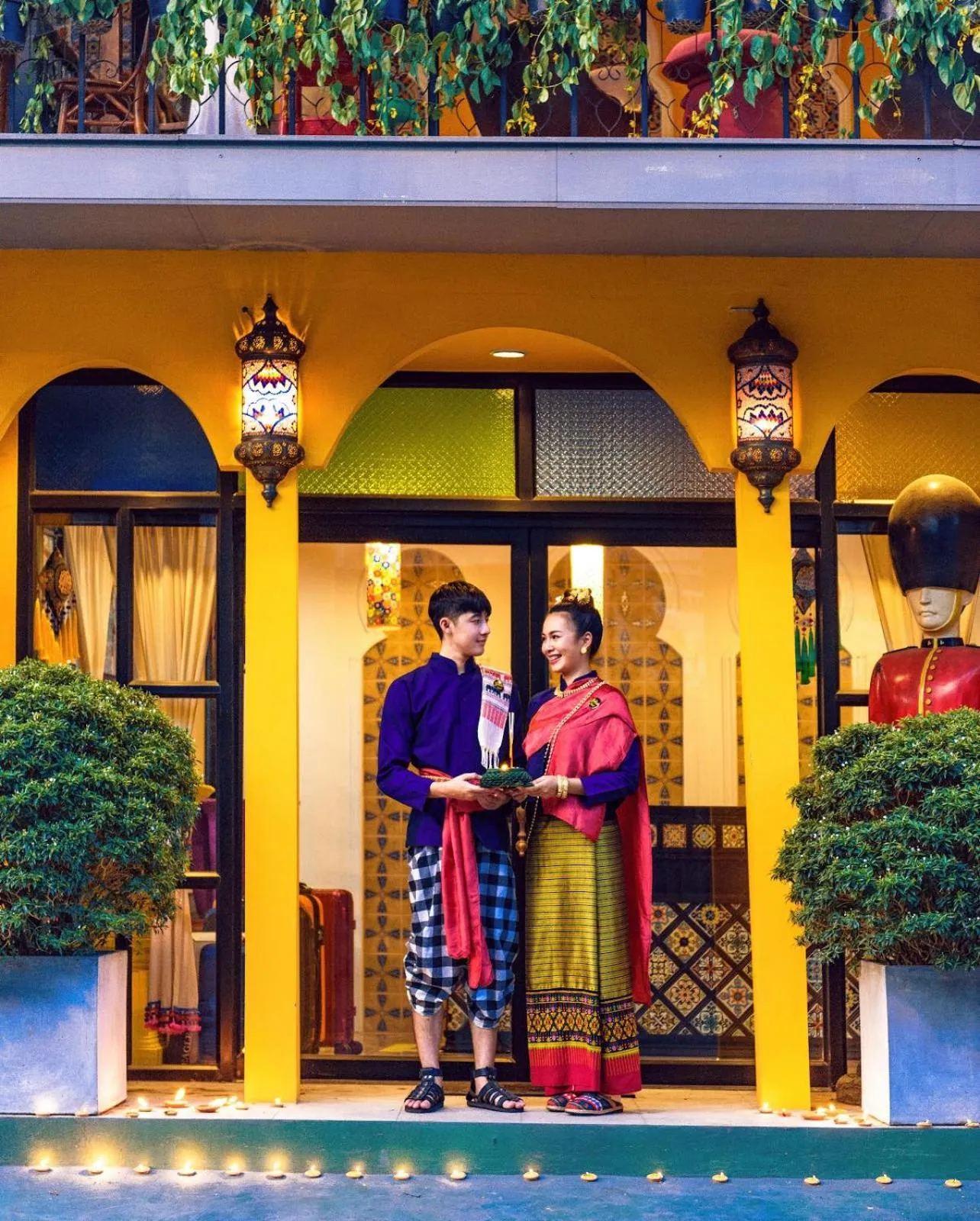 People in Yellow Lamoon Hotel