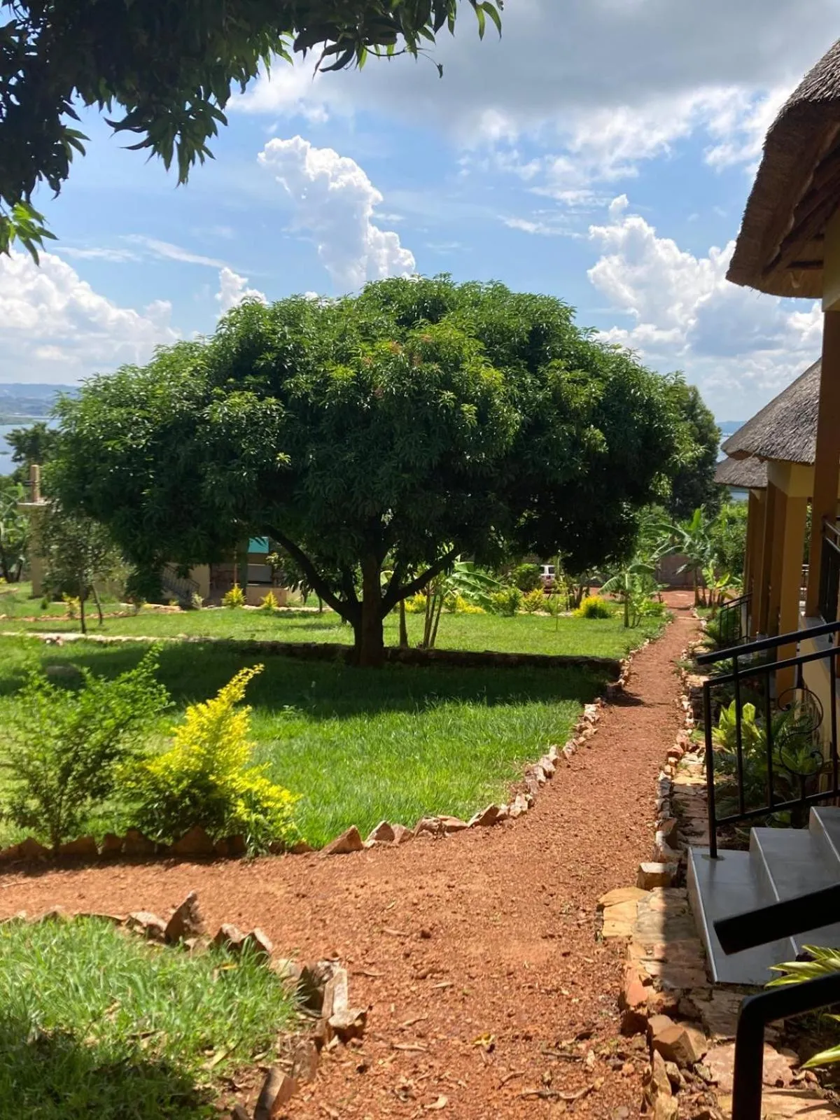 Garden view in Stevalyn's Ridge View Lodge