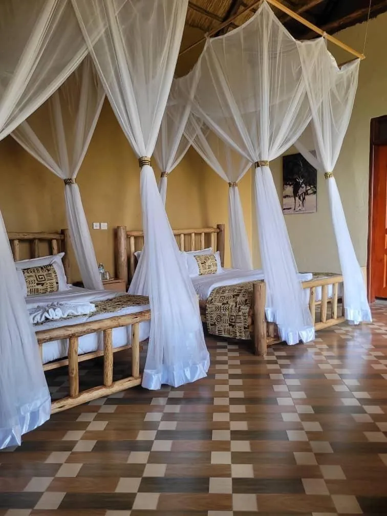 Bed in Stevalyn's Ridge View Lodge