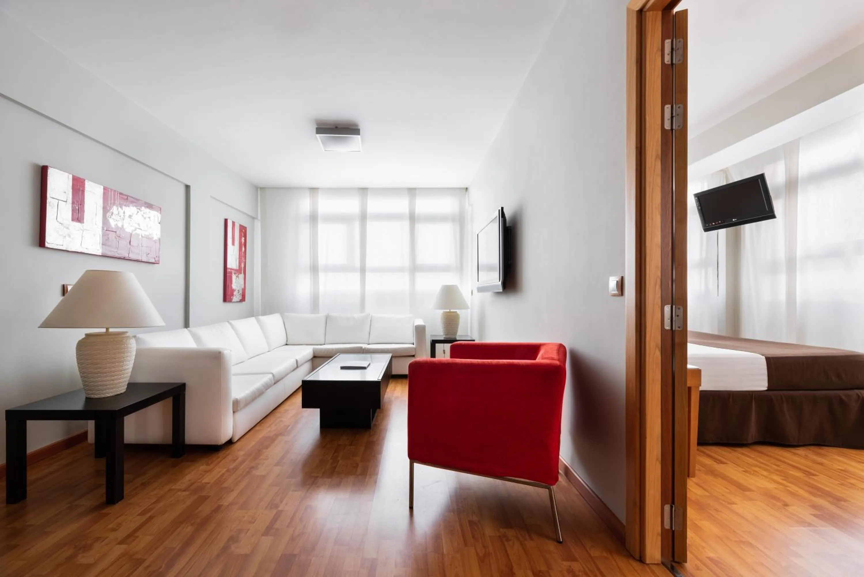 Living room, Bed in Exe Las Palmas