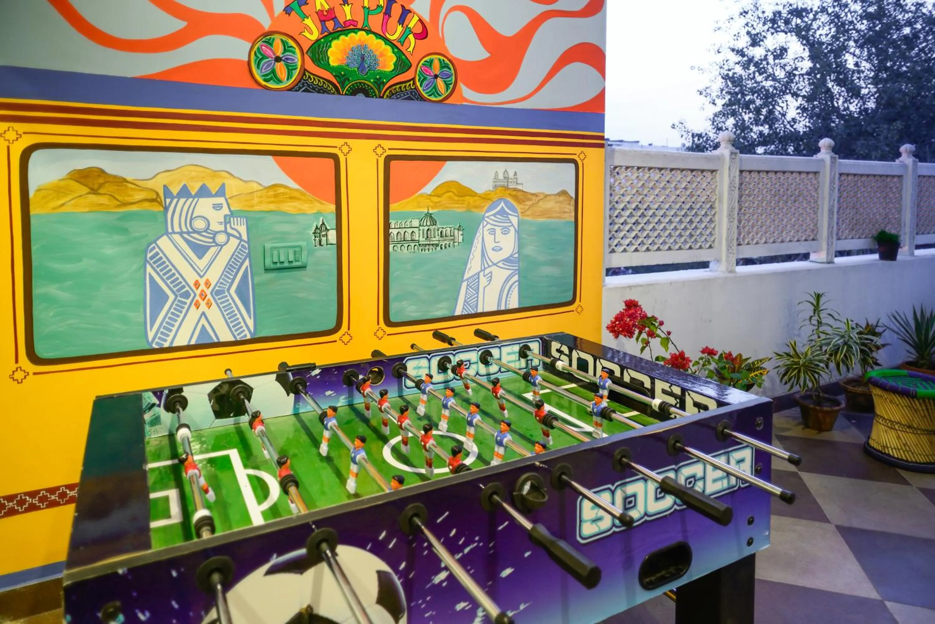 Decorative detail in Zostel Jaipur