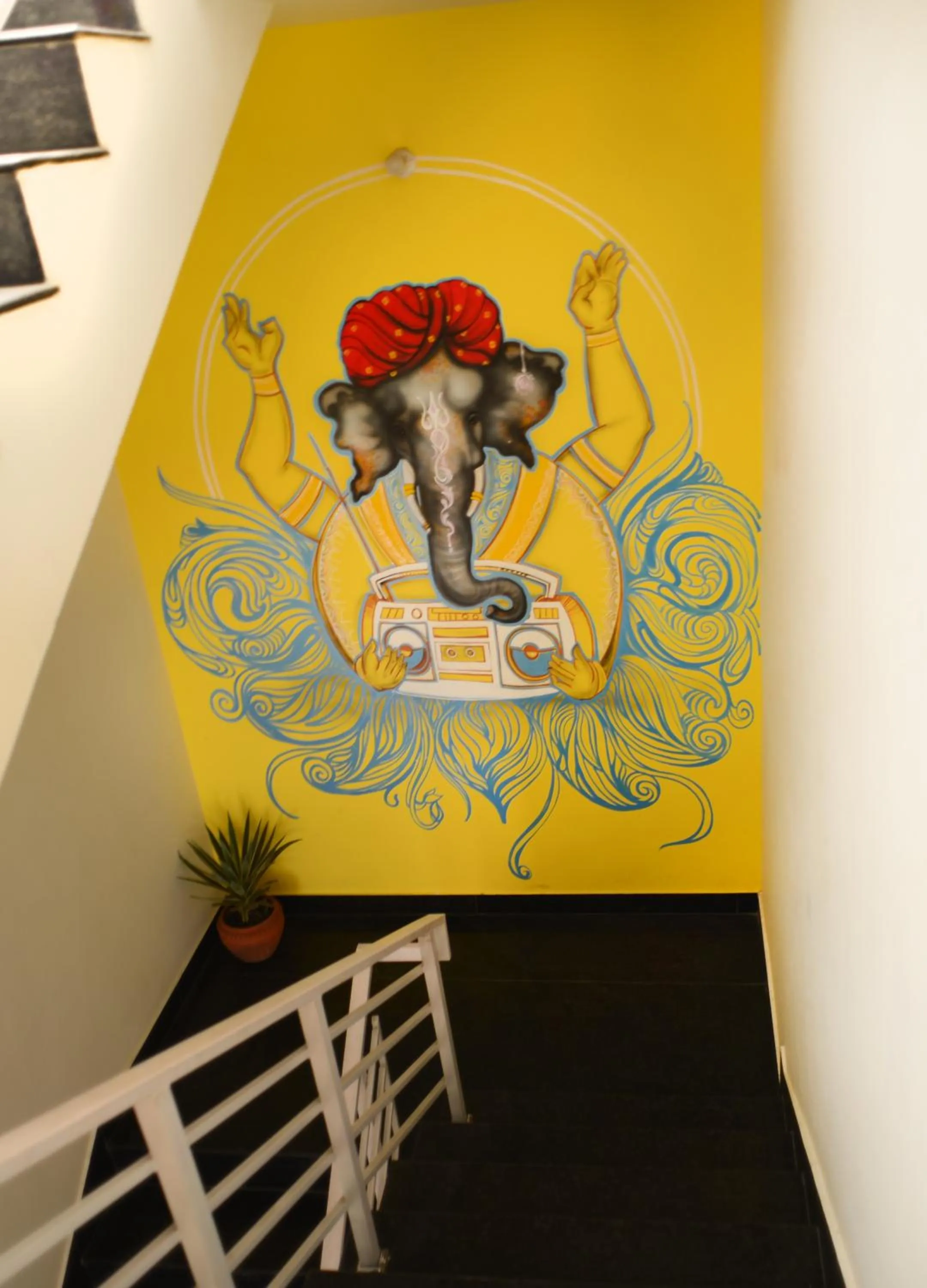 Decorative detail in Zostel Jaipur