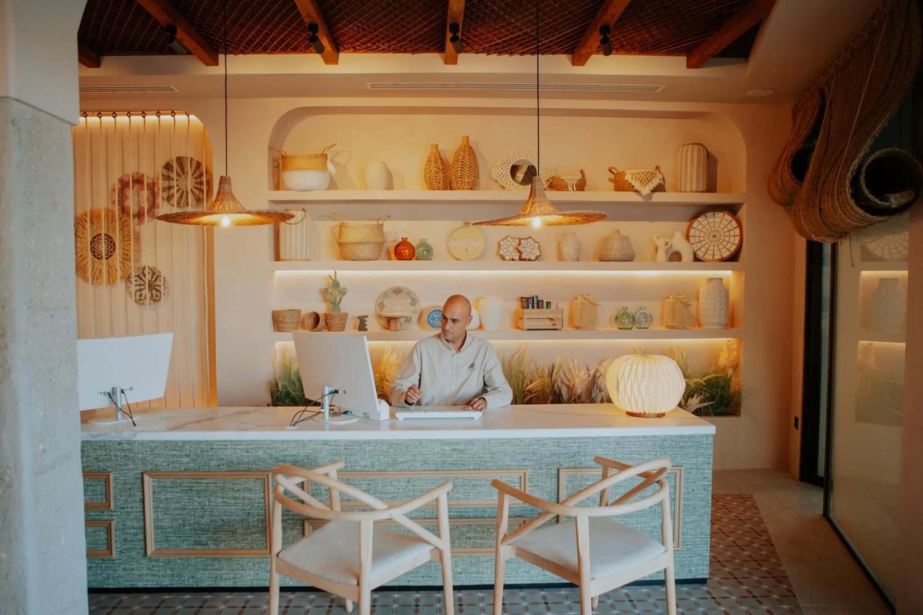 Lobby or reception in Hotel Meridional