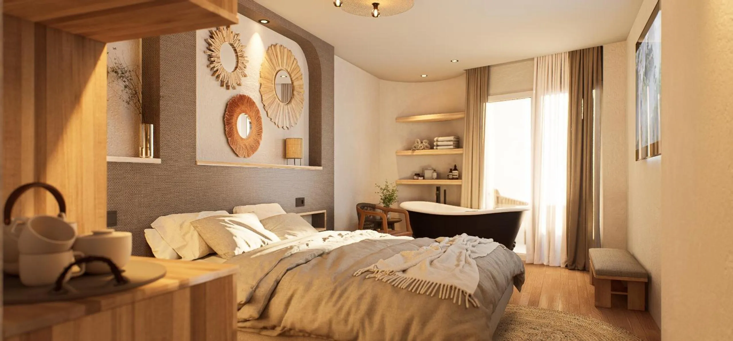 Bed in Hotel Meridional