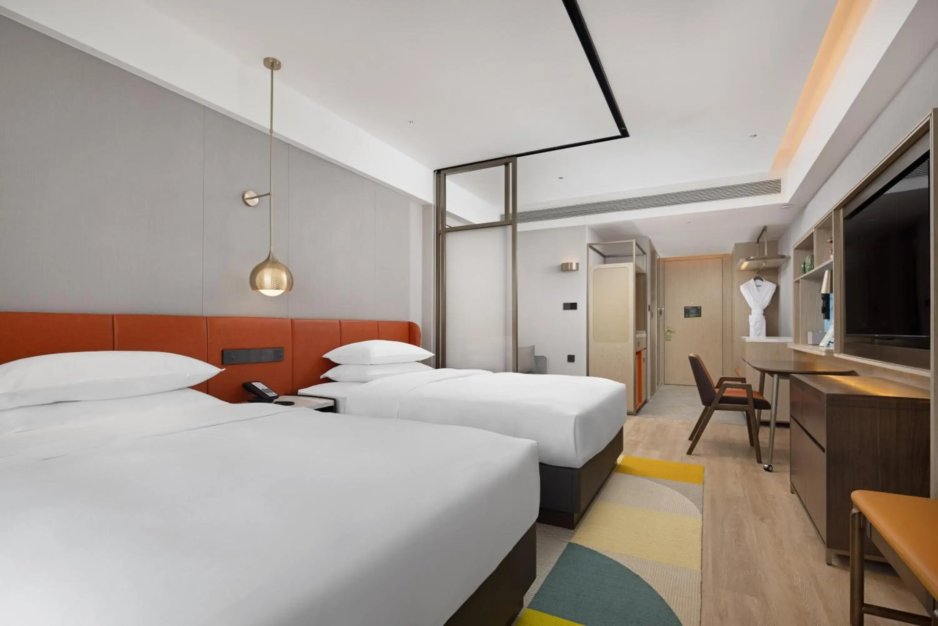 Bedroom in Home2 Suite by Hilton Guiyang Nanming Jiaxiu Bedroom in Home2 Suite by Hilton Guiyang Nanming Jiaxiu