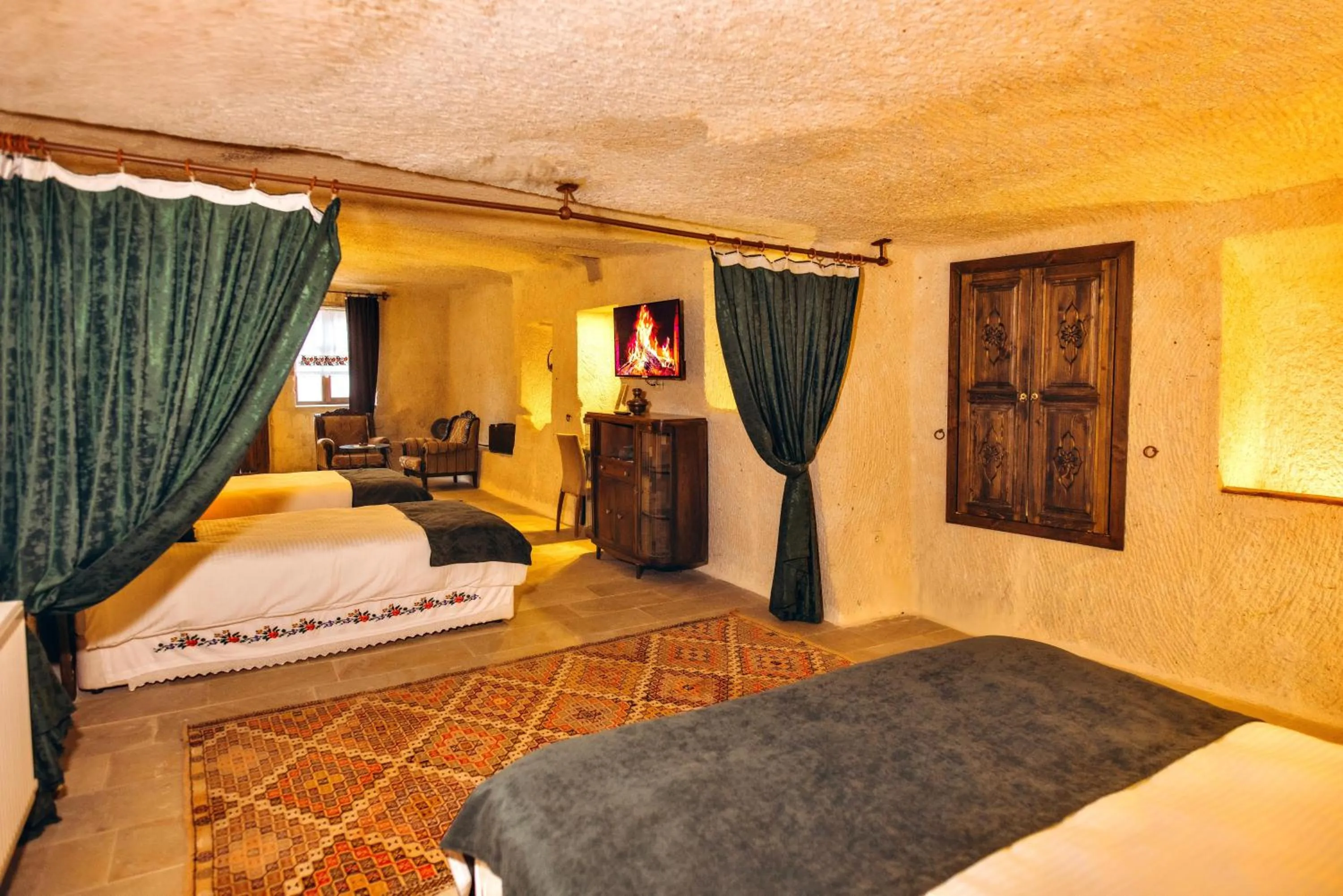 Bedroom, Bed in Solin Cave Cappadocia