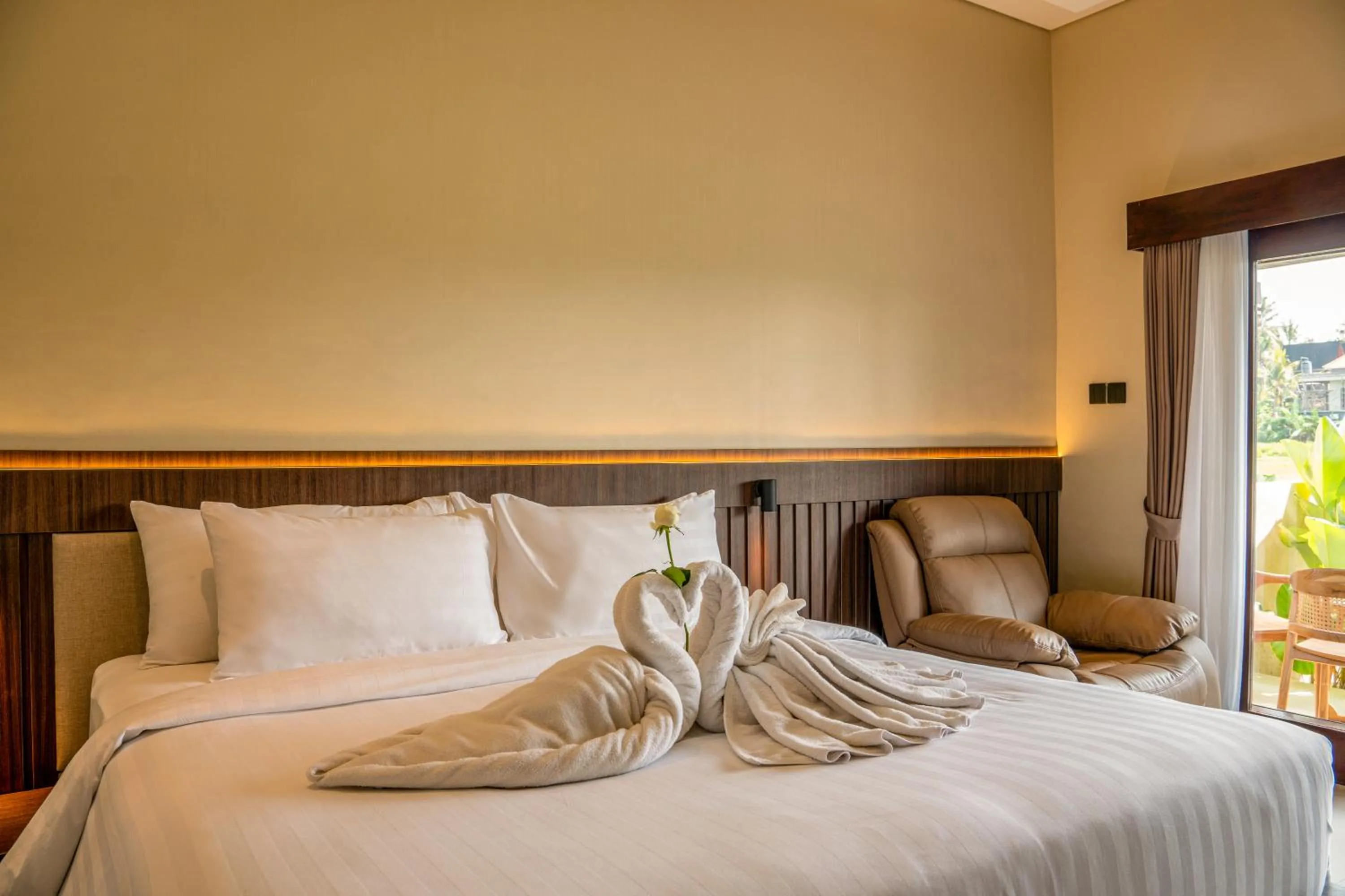 Bed in Tut Winten a Tranquil Living Villa Ubud