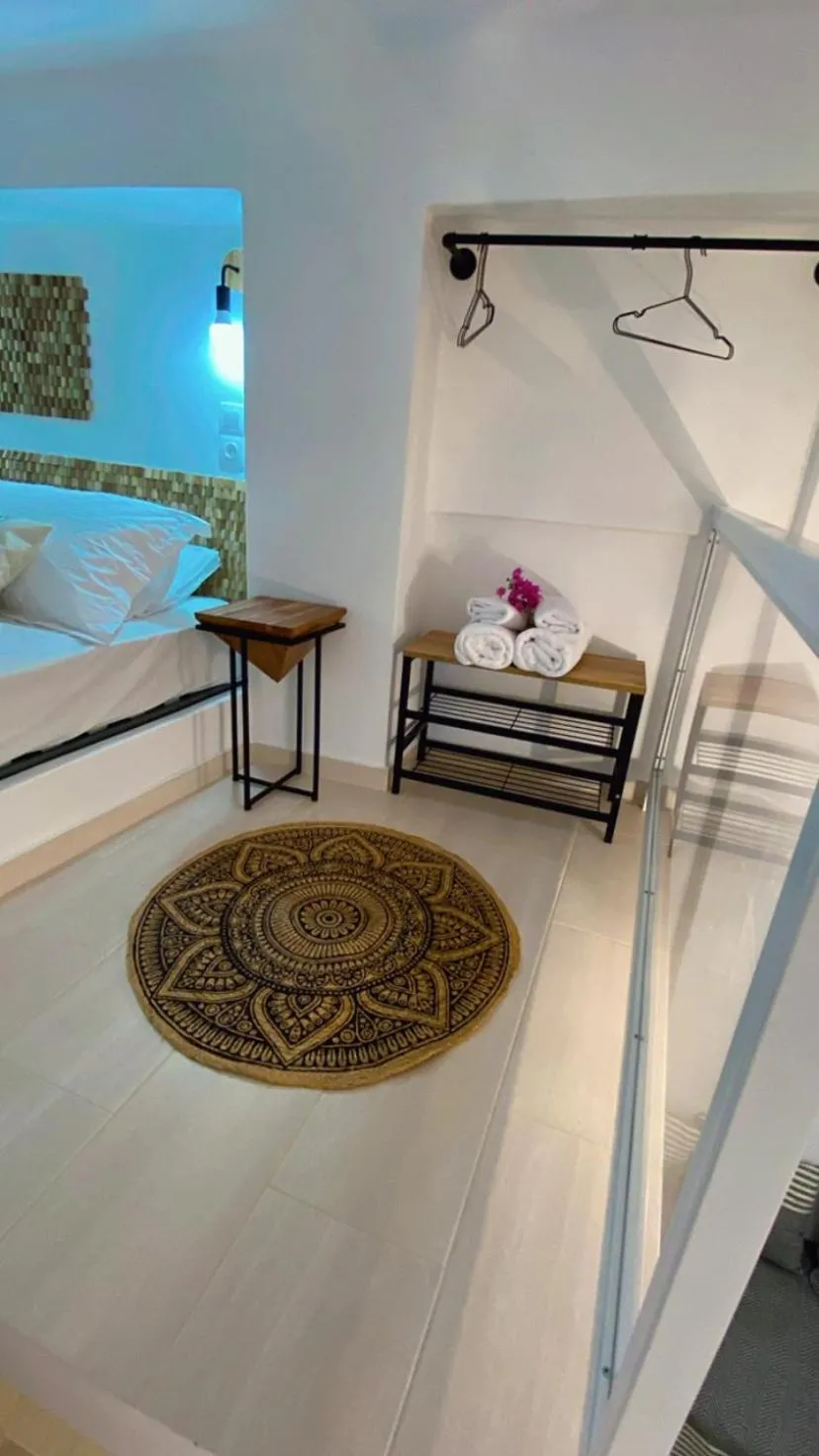 Bed in Babatseratsi skyrian studio 1
