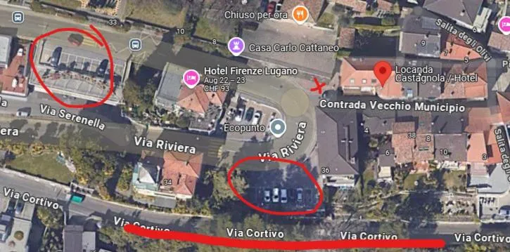 Parking in Hotel Locanda Castagnola