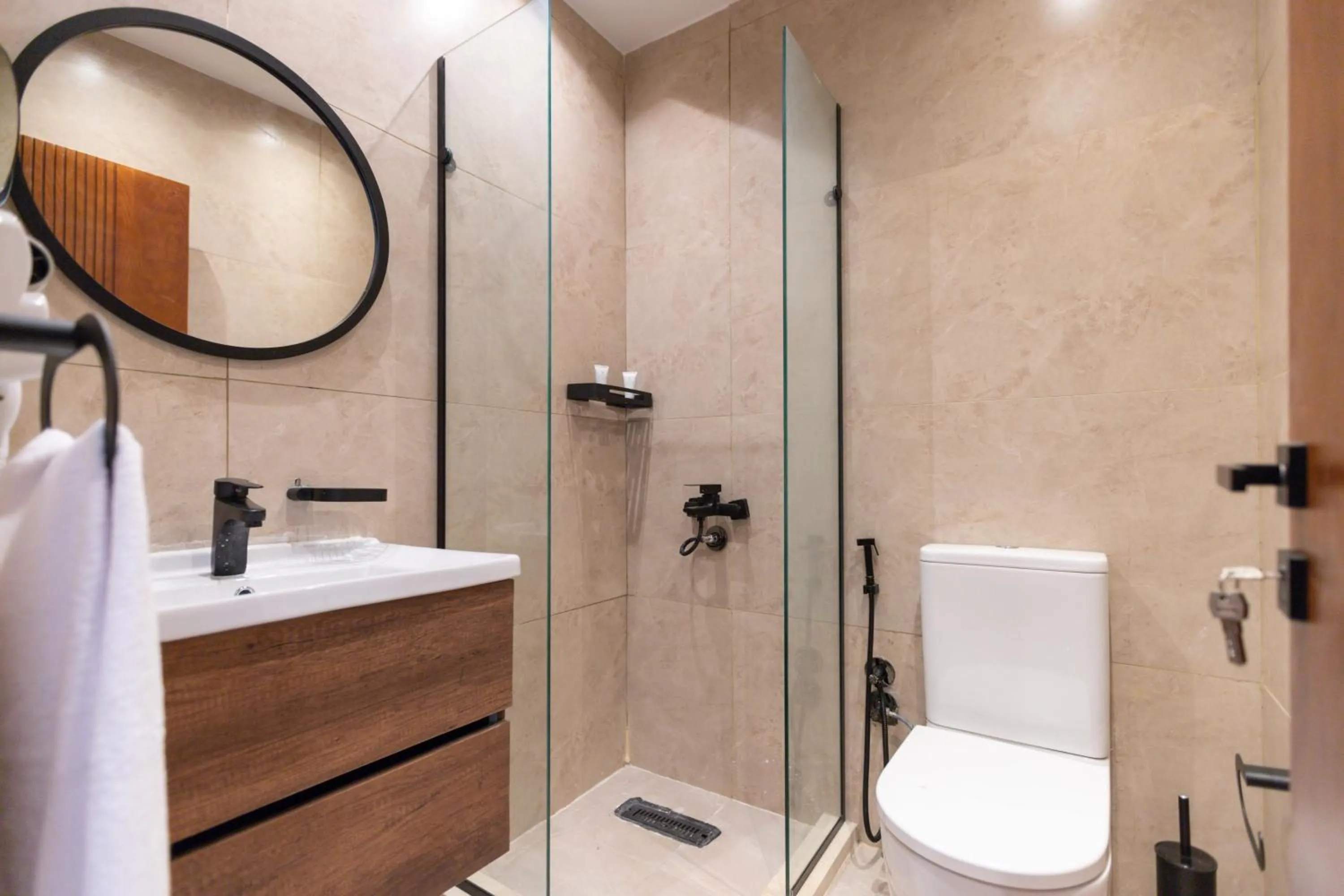 Shower in Gaia Pyramids Hotel
