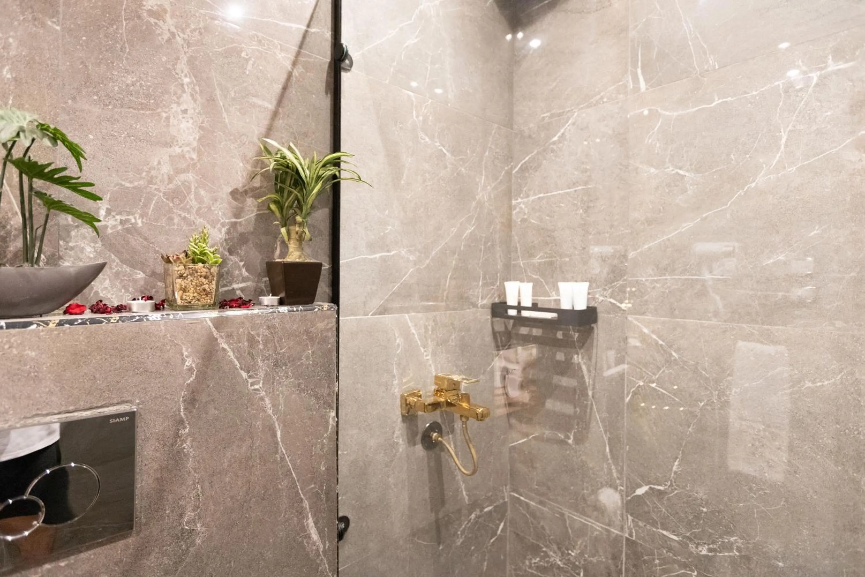 Shower in Gaia Pyramids Hotel