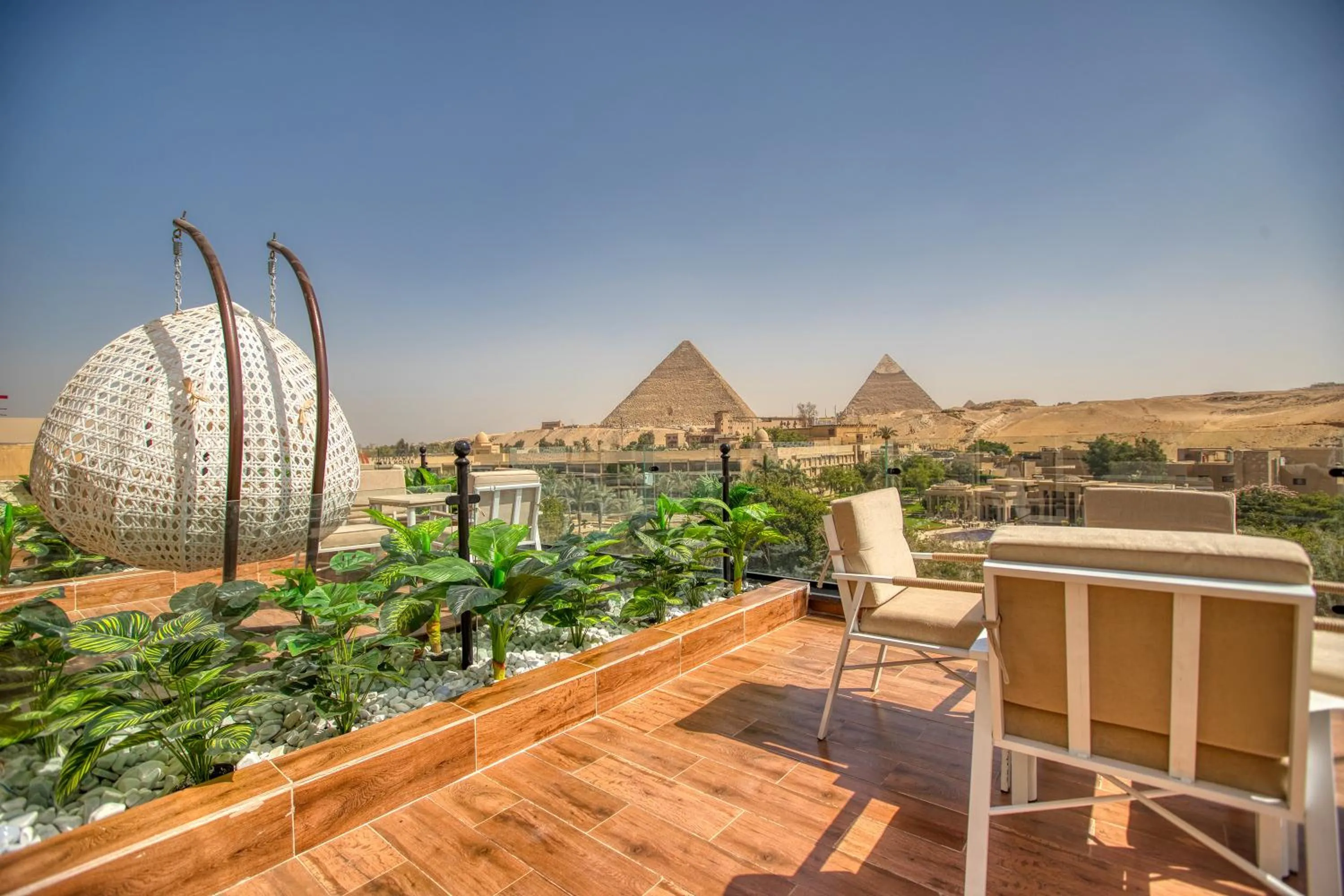 Patio in Gaia Pyramids Hotel