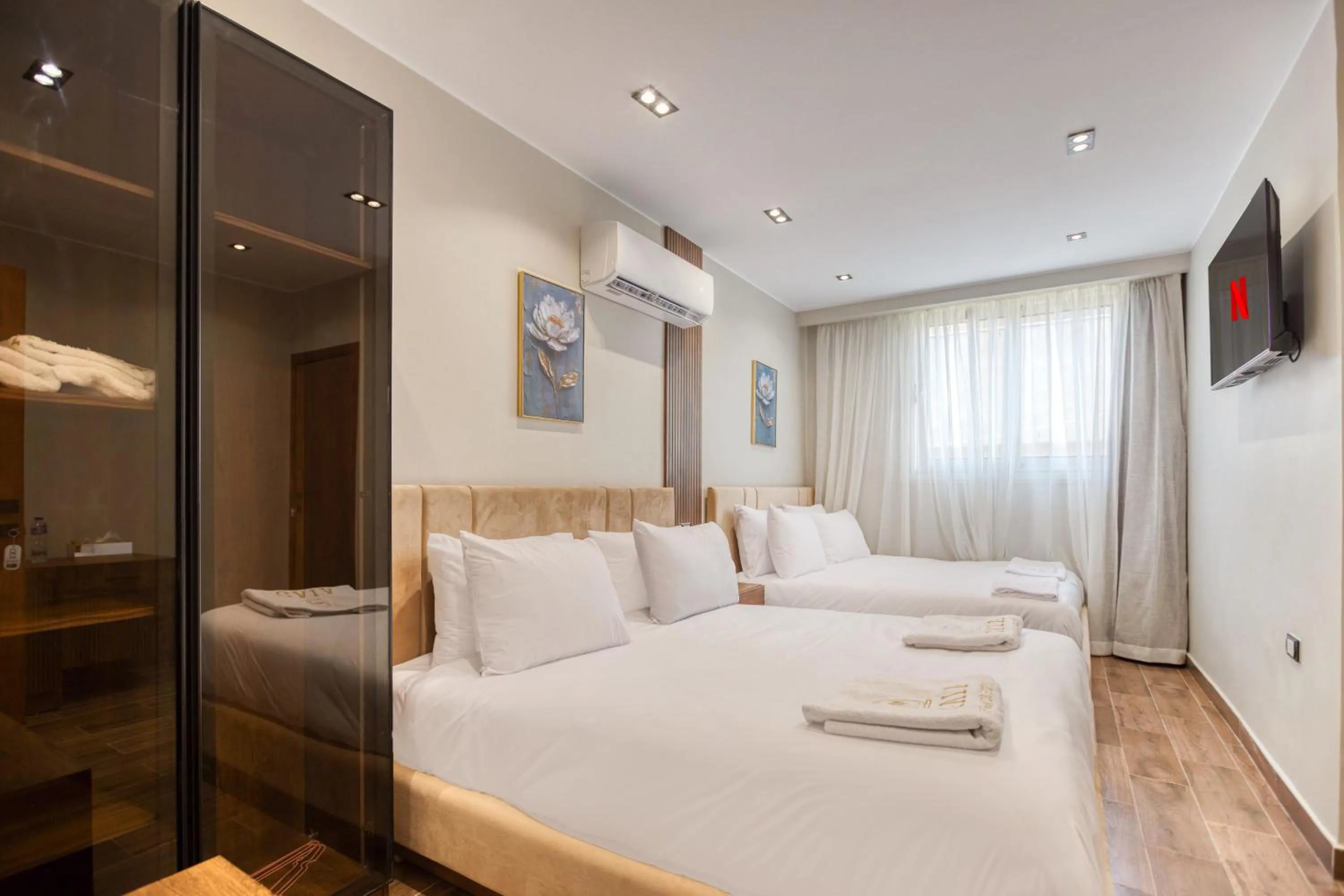 Bed in Gaia Pyramids Hotel
