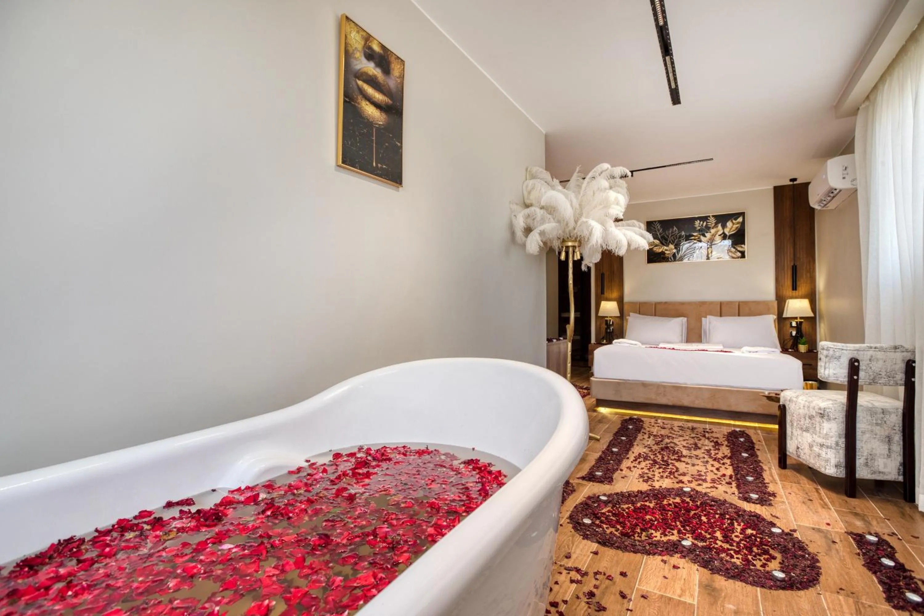 Bed in Gaia Pyramids Hotel