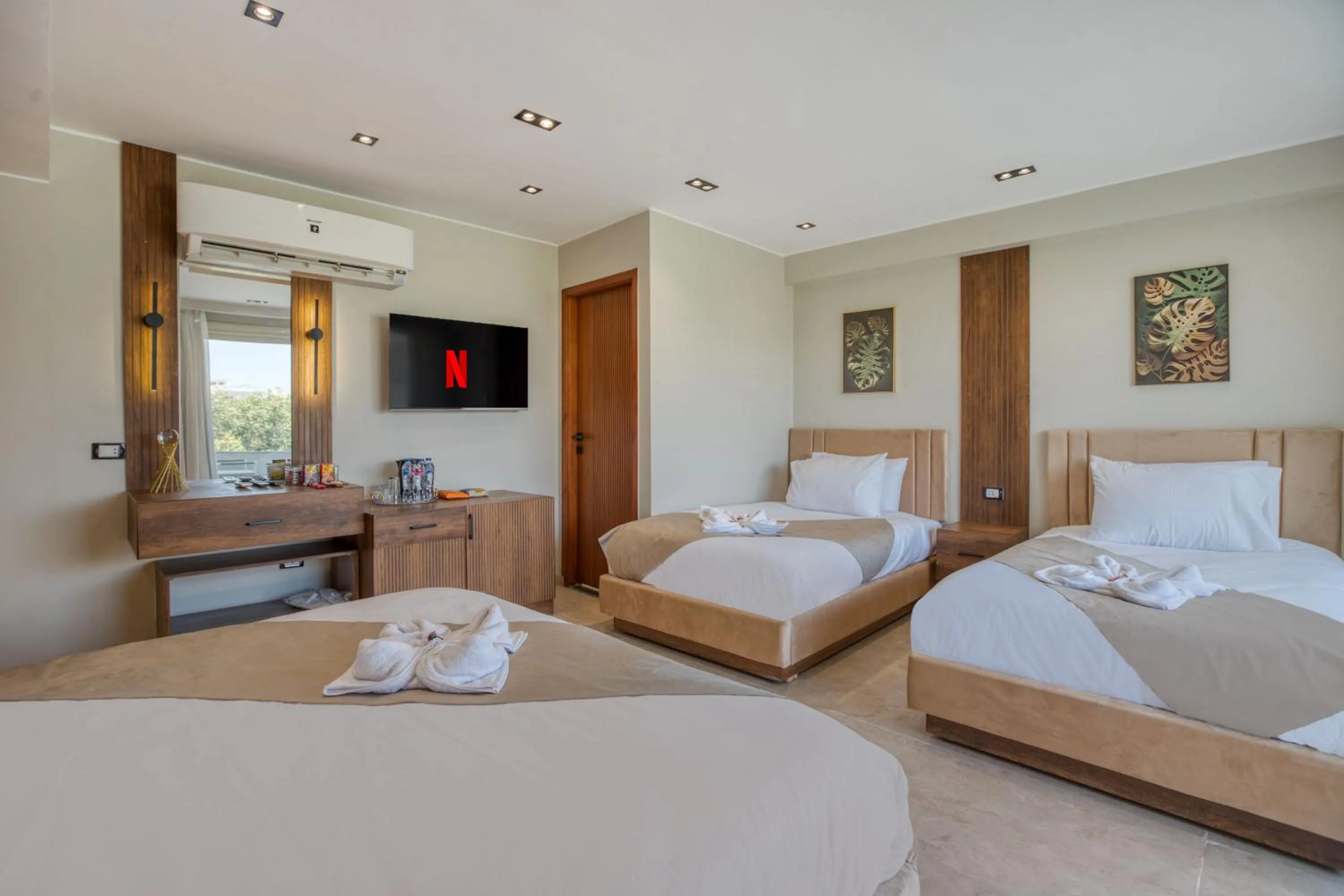 Bedroom, Bed in Gaia Pyramids Hotel