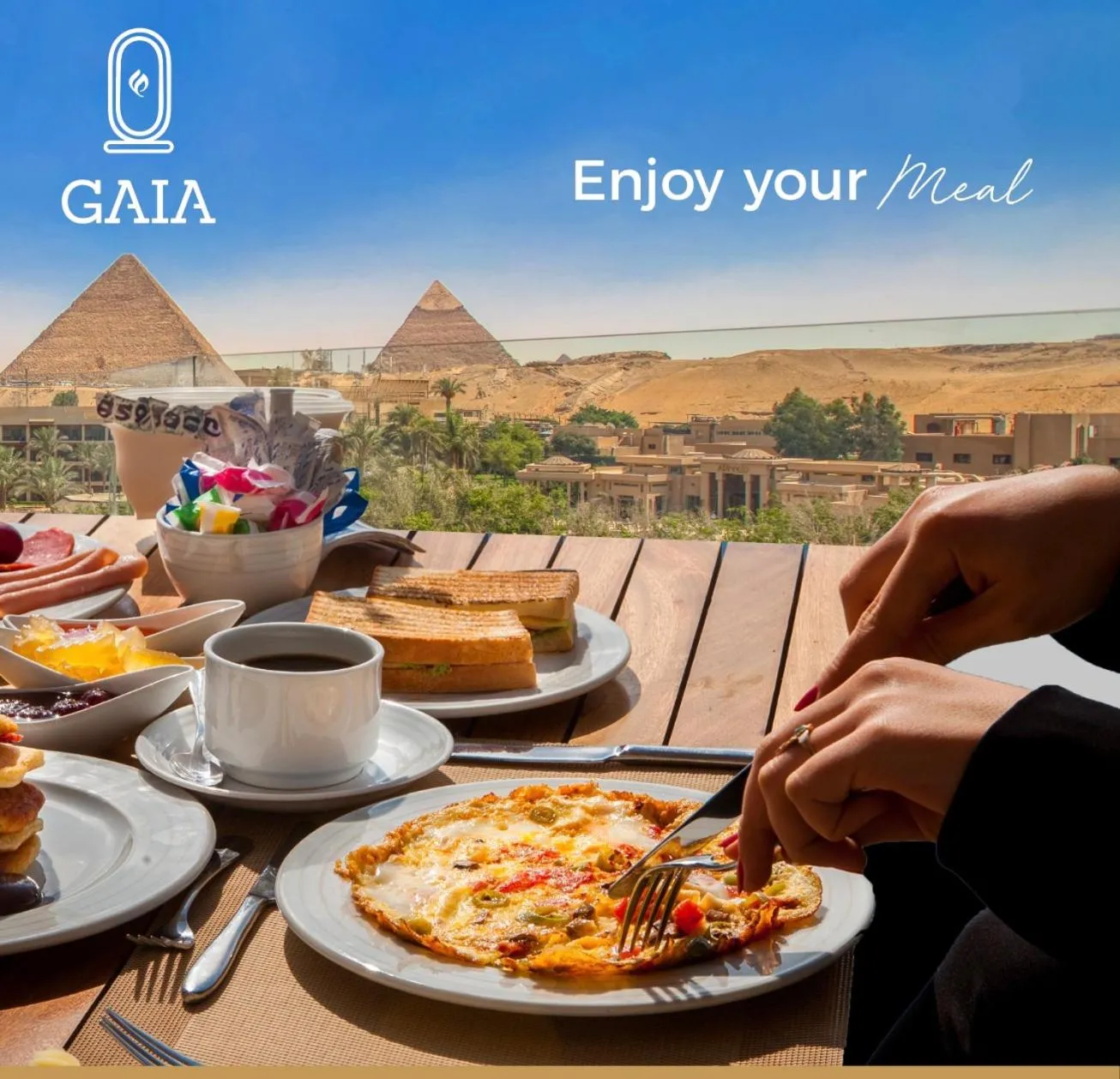 Day in Gaia Pyramids Hotel