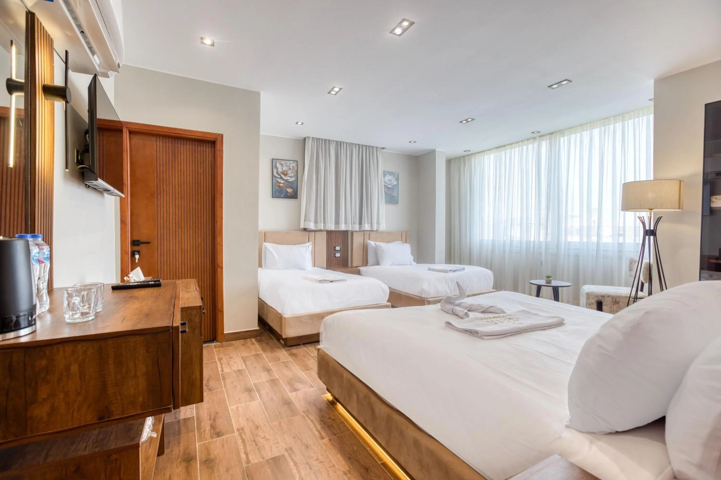 Bed in Gaia Pyramids Hotel