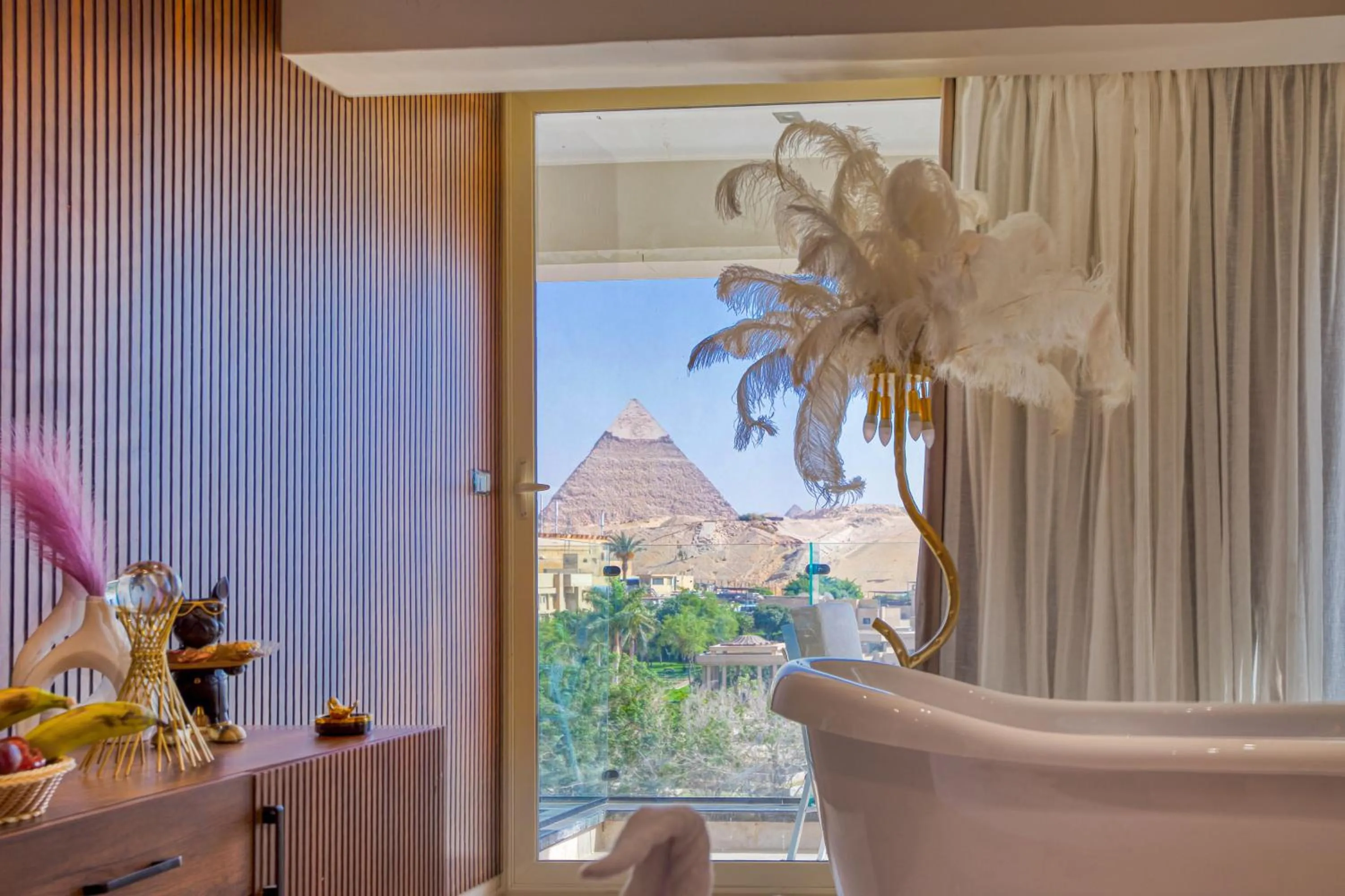 Mountain view in Gaia Pyramids Hotel