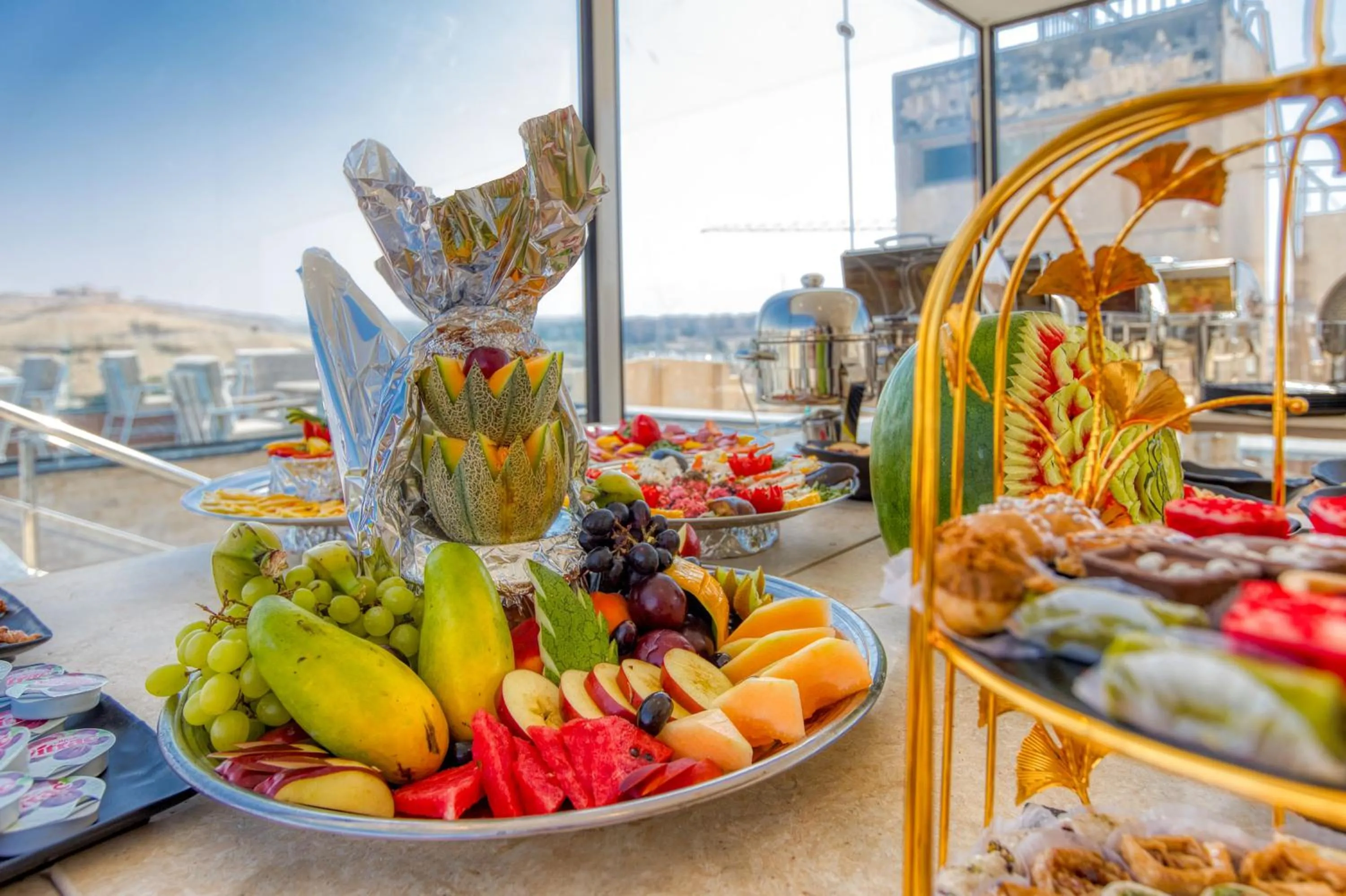 Food in Gaia Pyramids Hotel