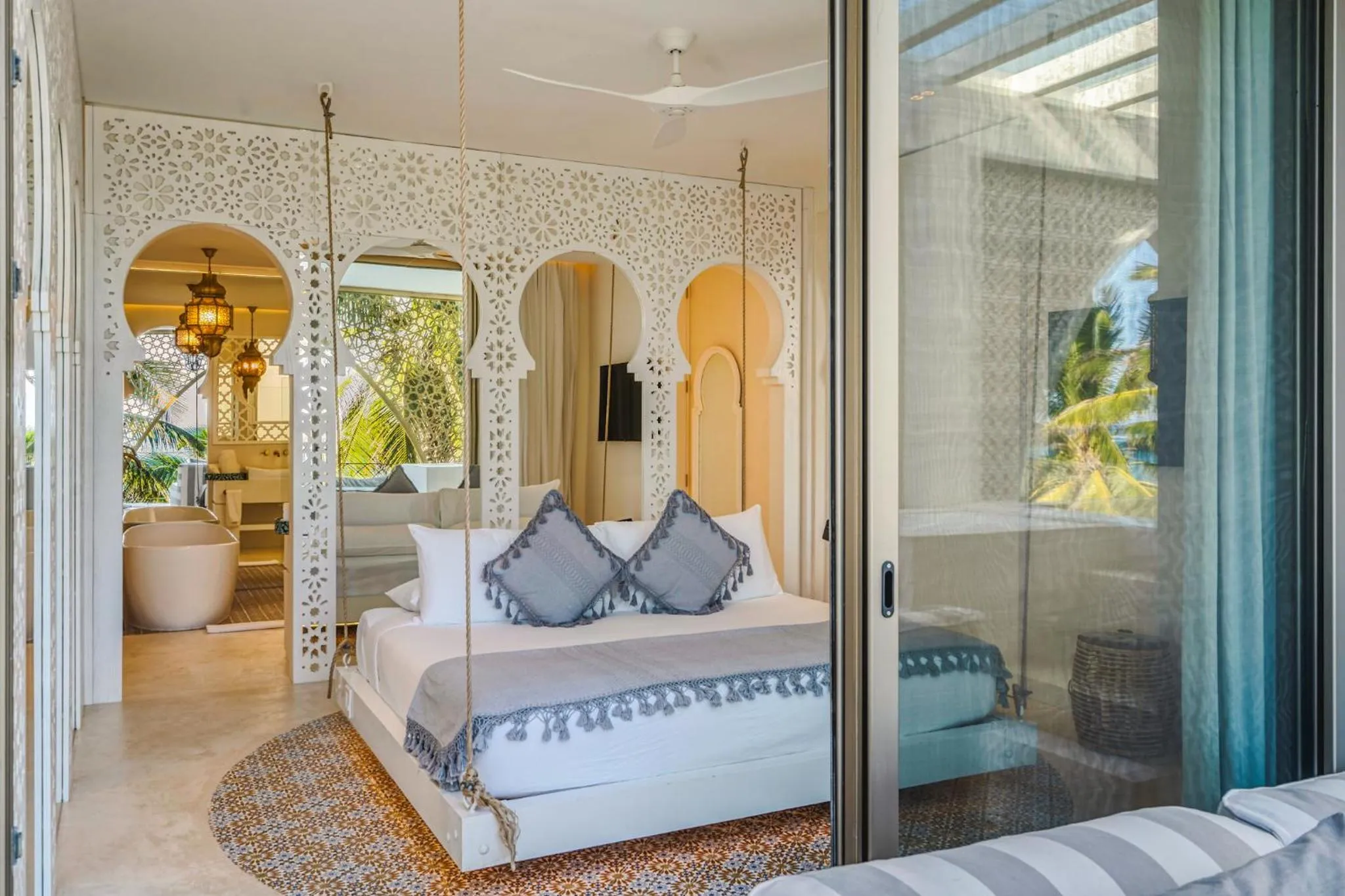 Bathroom, Bed in Sana Tulum Beachfront Boutique Hotel