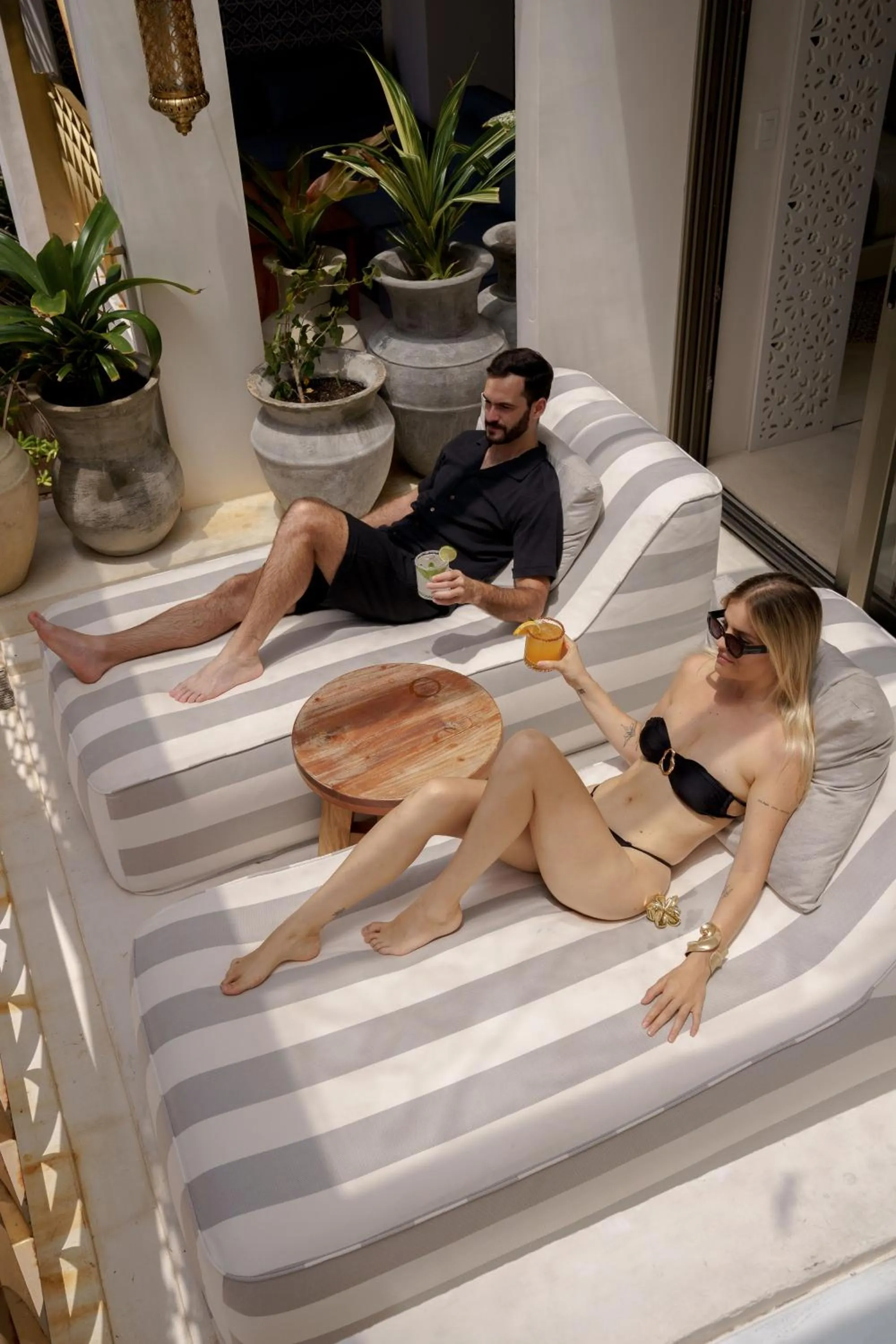 Bed in Sana Tulum Beachfront Boutique Hotel